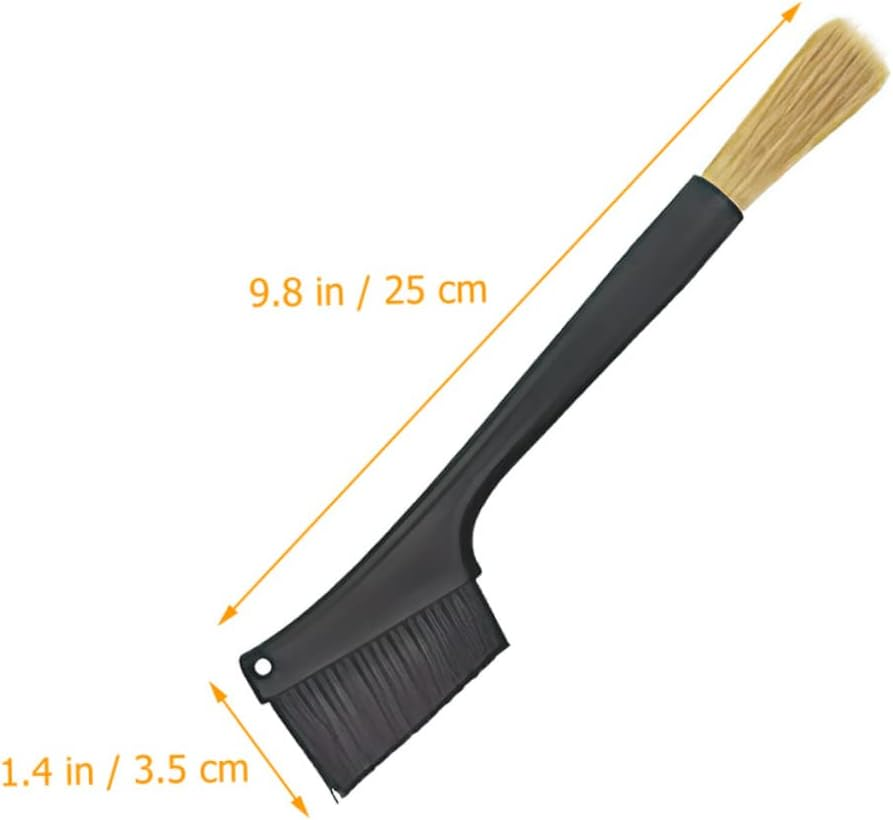 LABRIMP Double-Ended Cleaning Brush for Coffee Machine Espresso Cleaner Soft Bristles Long Handle Multi-Functional for Baking Sugar Tea Powder Keeps Equipment in Order image number 1