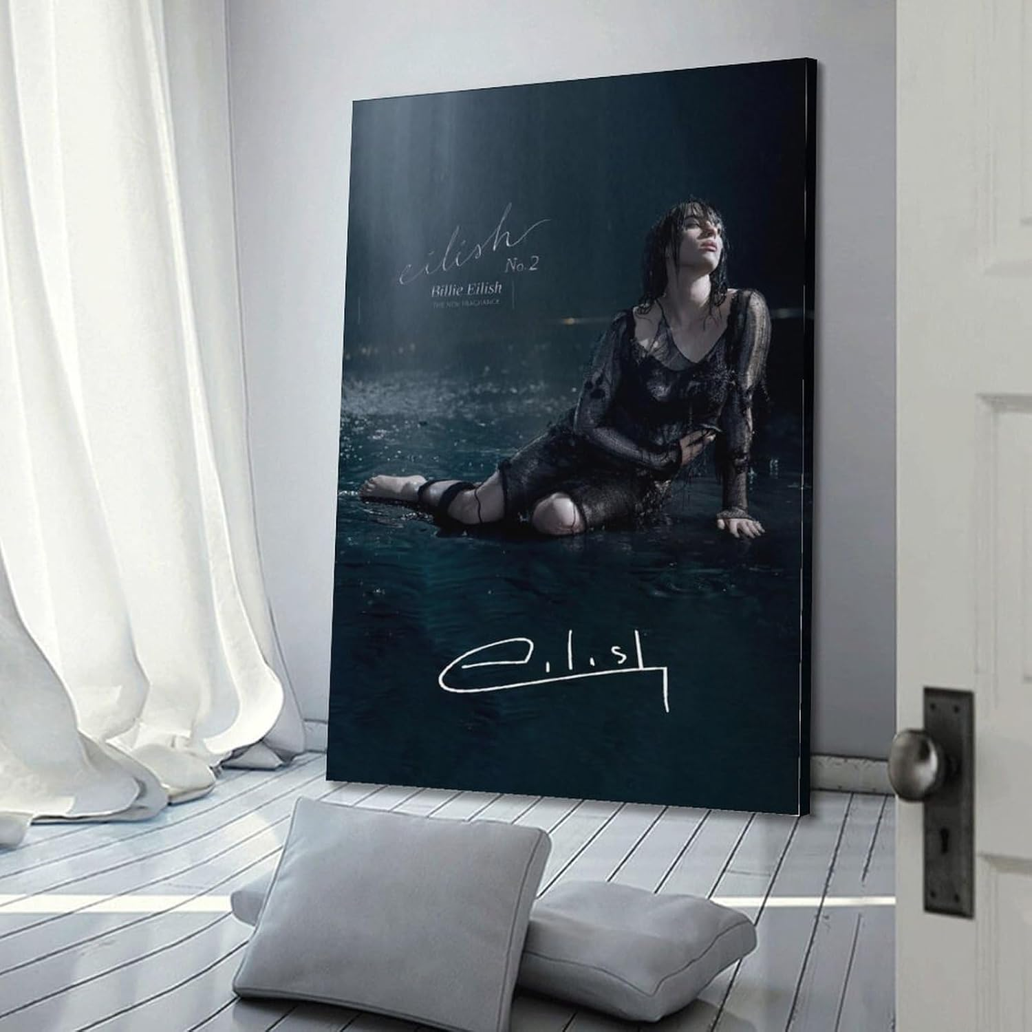 Wall Art Billie Music Eilish Poster Poster Canvas Painting Wall Art Picture Home Decor Print for Bedroom Living Room Dorm Study Bar Office 08X12Inch(20X30Cm) image number 1