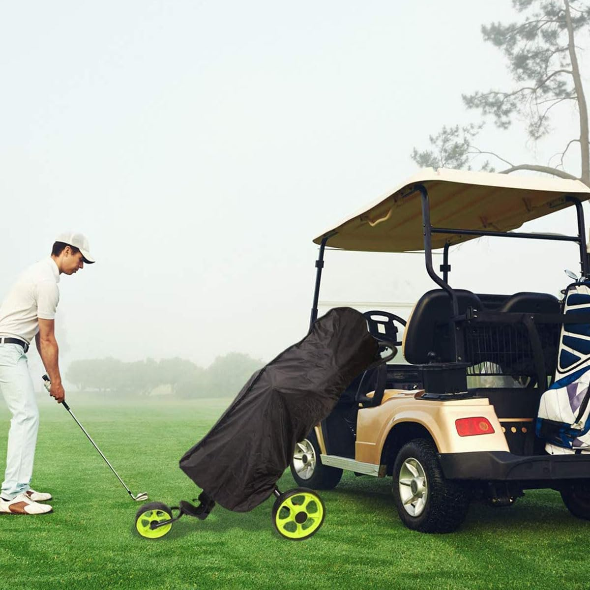 Veumoie Rain Cover Club Bags Raincoat Push Cart Raincoat for Golf Bag Waterproof Rain for Golf Outdoor Fields image number 4