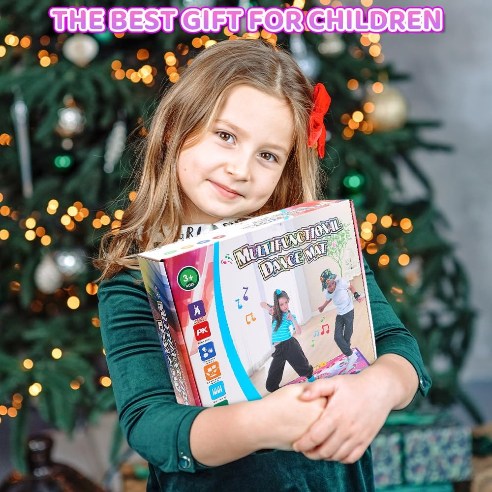 AUTOWT Musical Mat for Kids - Princess Themed Dance Play Mat, Educational Learning Musical Sensory Toys - Girls Birthday Gifts (Pink) image number 4