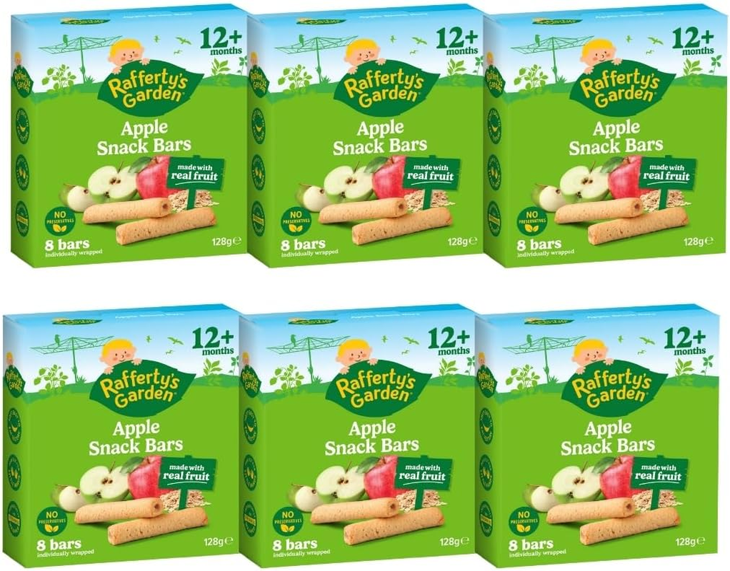 Rafferty'S Garden Apple Fruit Snack Bars for Babies 128 G (Case of 6)