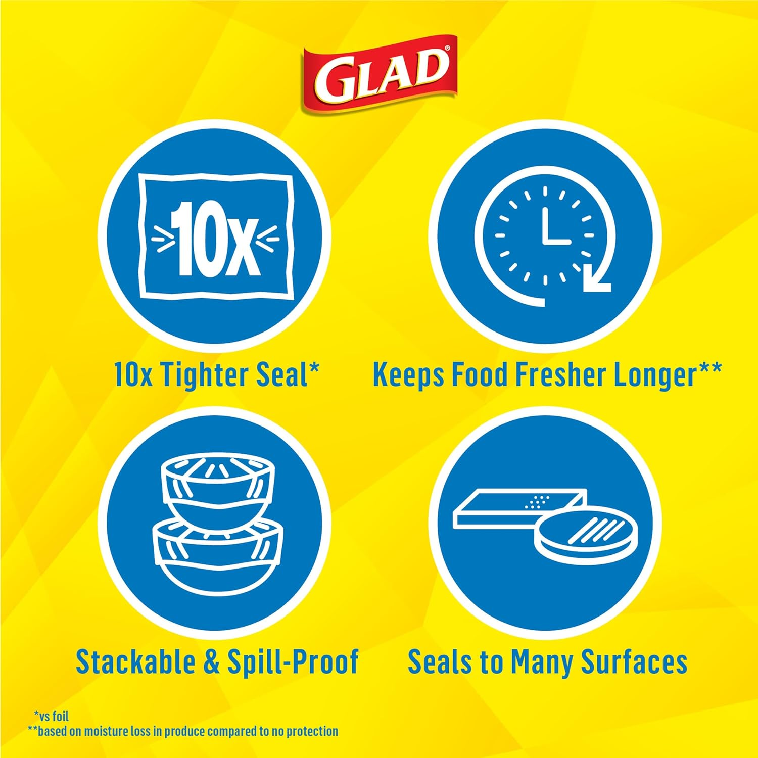 Glad Press'N Seal Plastic Food Wrap - 100 Square Foot Roll - 3 Pack image number 1