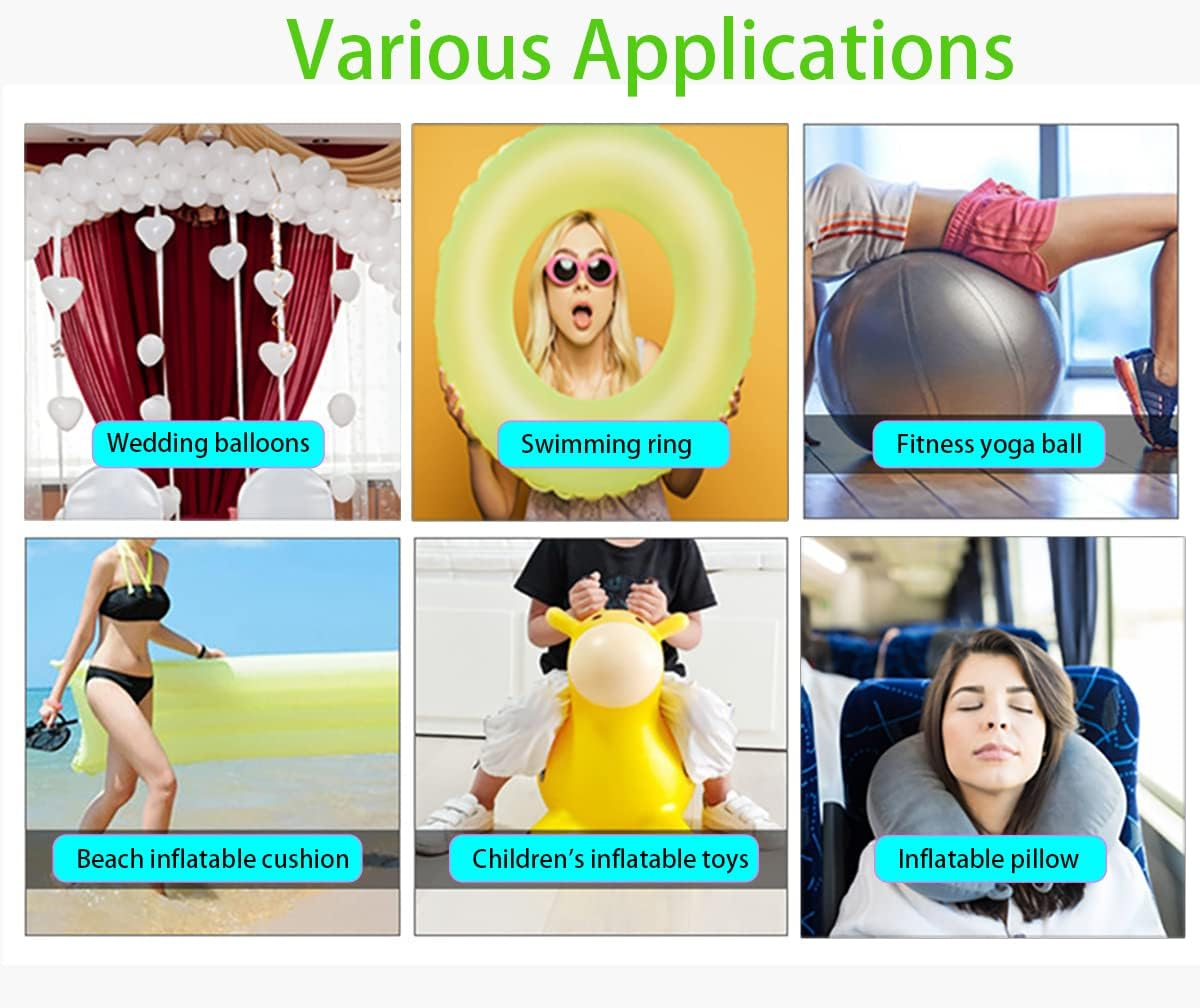 Balloon Air Pumper,Double-Way Air Intake Hand Pump for Balloons,Exercise Balls, Yoga Balls,Balloon Garland,Party Decorations Accessories (2Pcs(Green + Pink)) image number 5