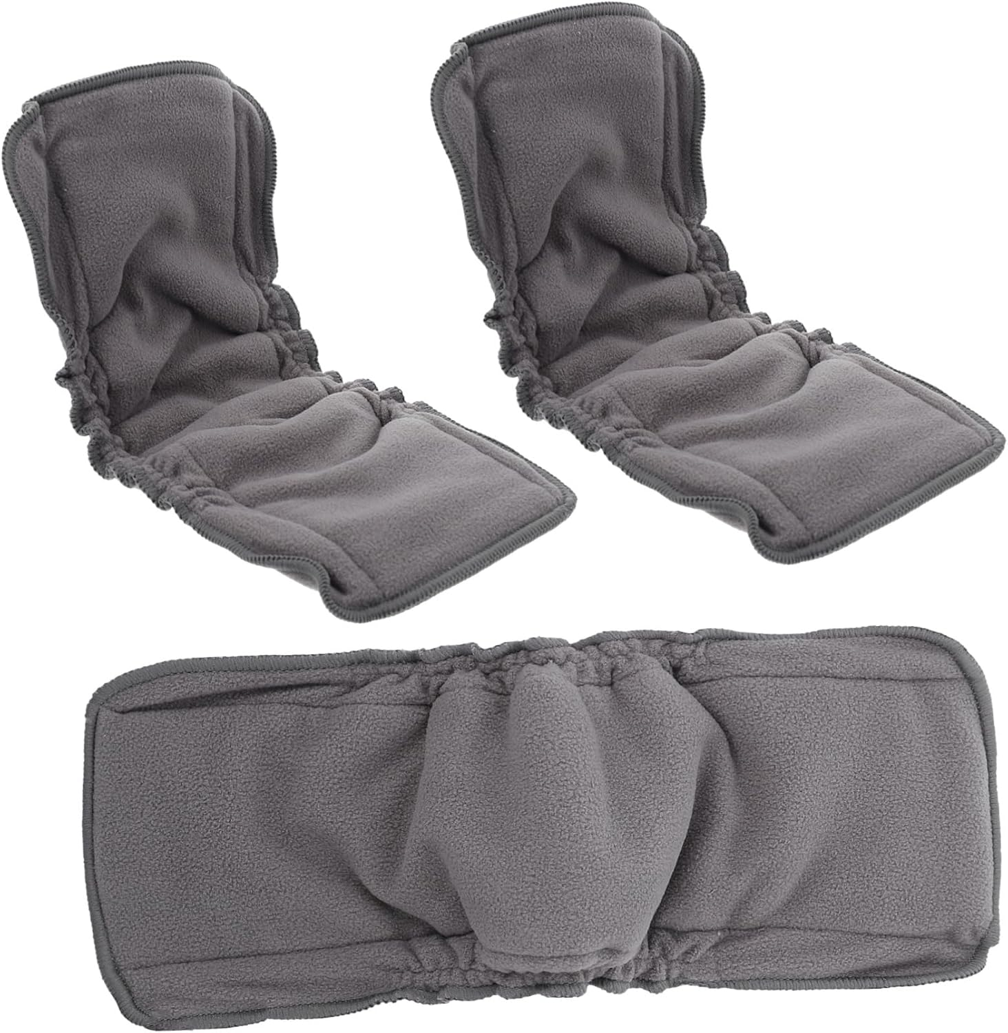 Abaodam 3Pcs Super Absorbing Reusable Diapers with Leak Resistant Bamboo Charcoal Washable Cloth Inserts for Portable Use and All Day Comfort image number 5