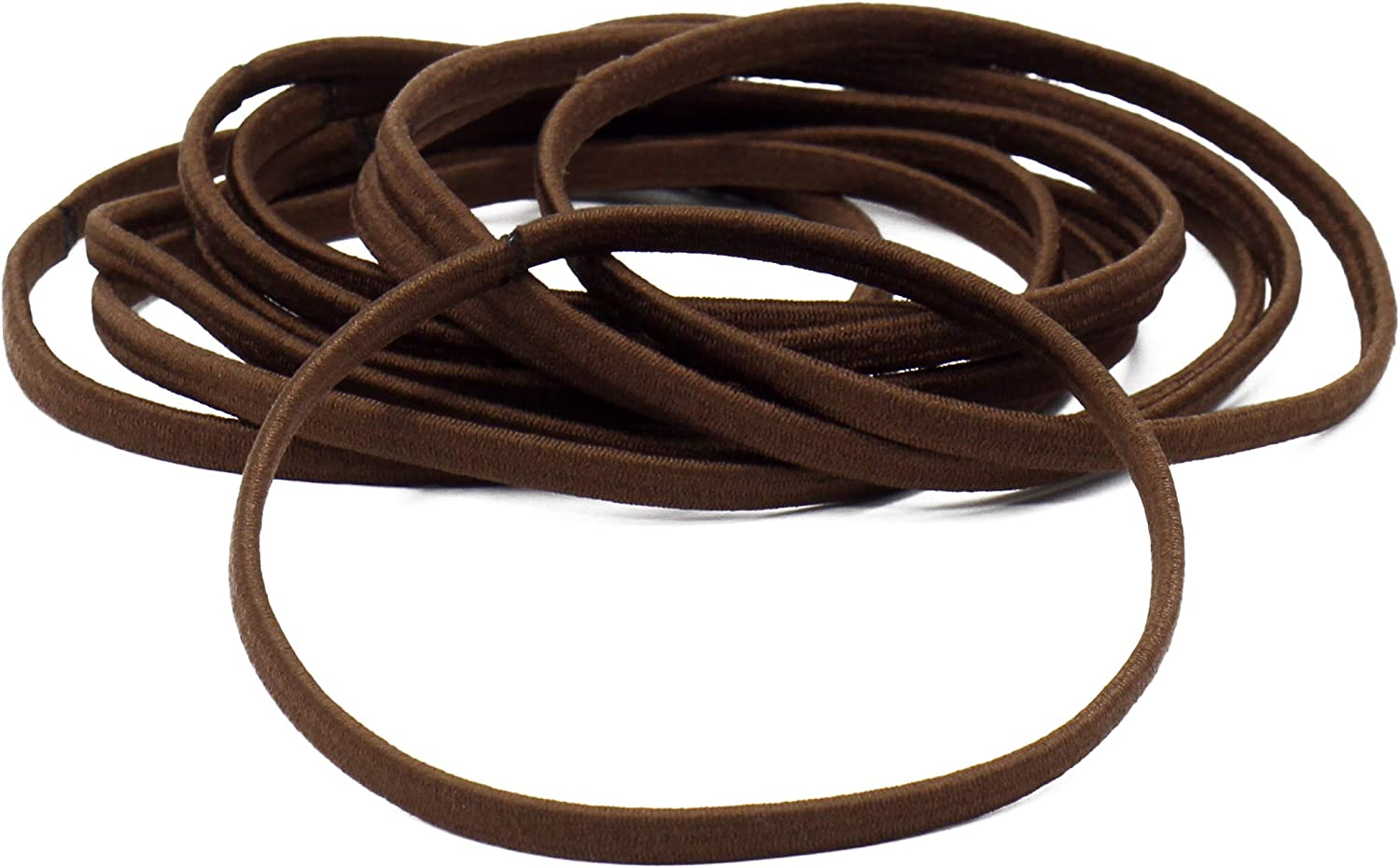 Big Hair Tools XXL Size Hair Elastics Flat - Brown image number 4