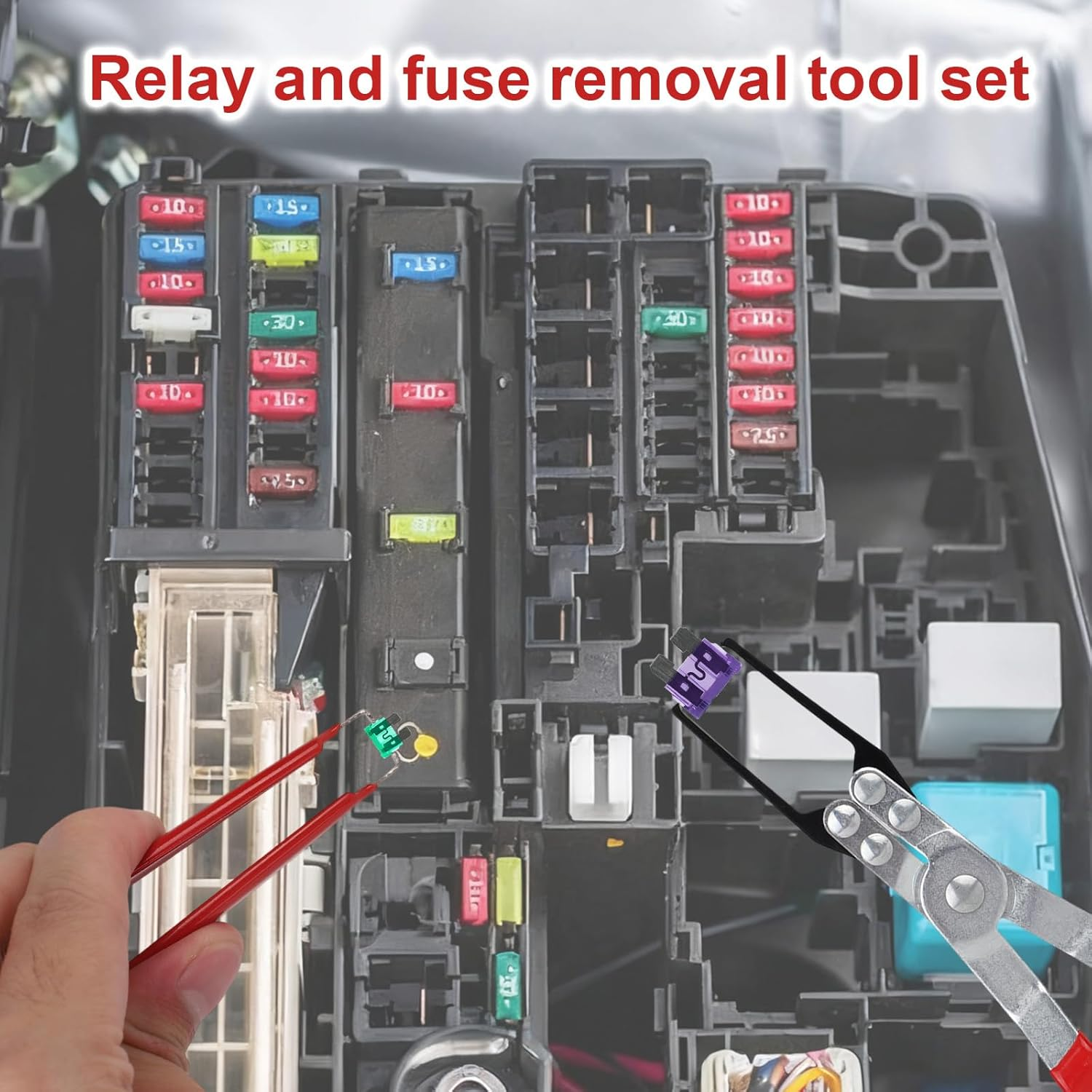 6 Pcs Relay and Fuse Removal Tool Set, Automotive Relay Puller Pliers & Fuse Puller Tool Car Electrical Disconnect Pliers for Car Motorcycle Truck Fuses Replacement image number 6