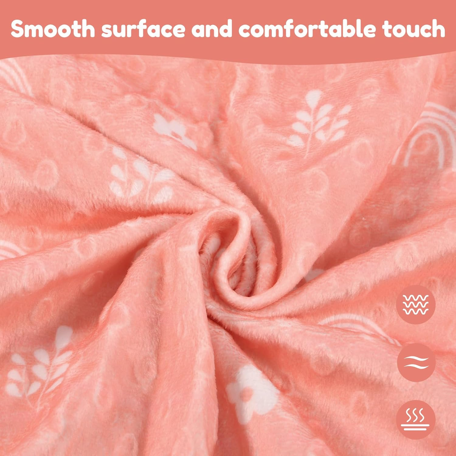 3Pcs Changing Pad Cover Cotton Diaper Changing Pad with Elasticated Straps Soft Breathable Comfortable Stable Diaper Changing Table Pad Sheets Cover for Home Kid (Pink) image number 6