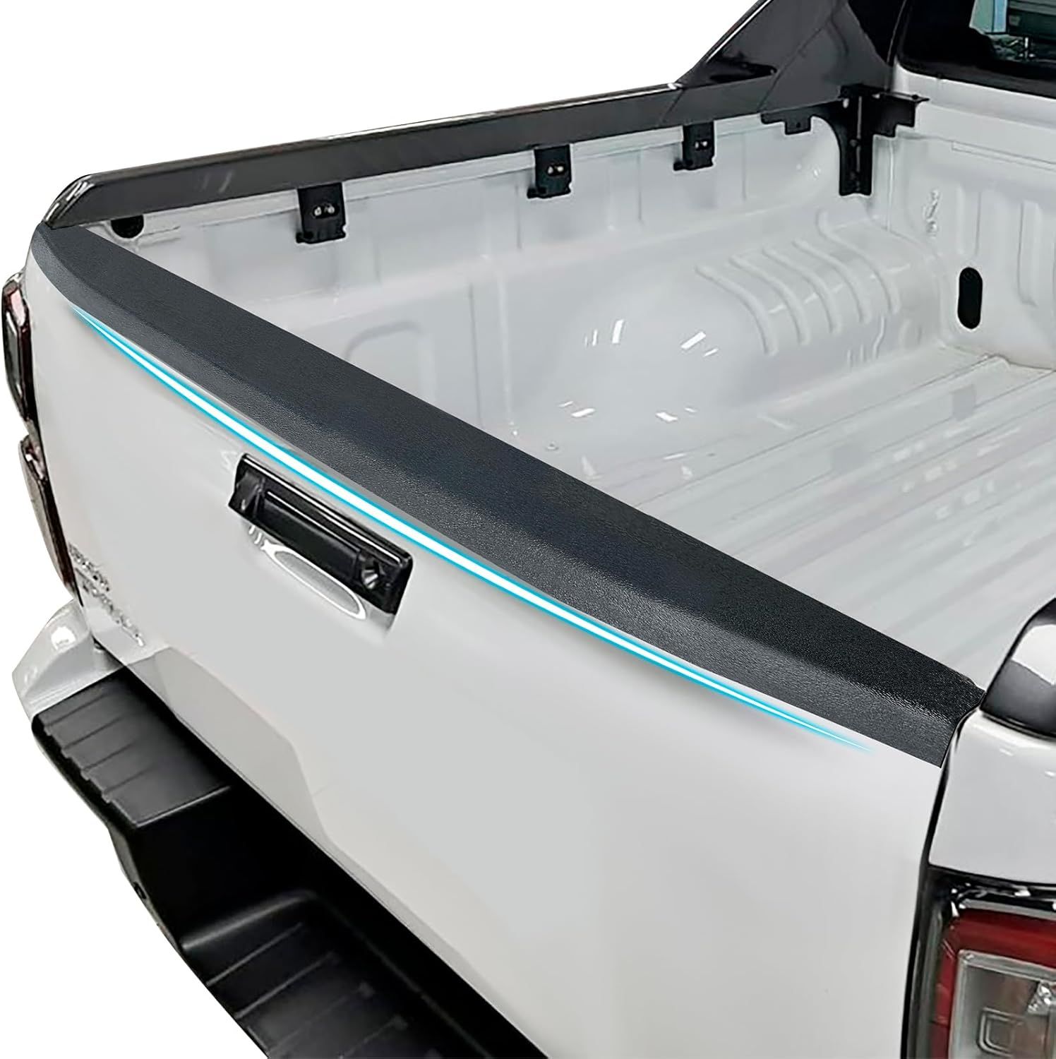 Tailgate Protector Cover for Isuzu DMAX Accessories 2024-Onwards Facelift X-Terrain X-Rider Blade LS-U LS-M SX, D-MAX Rear Tailgate Rail Guard Cap Trim Car Exterior Textured Matte Black