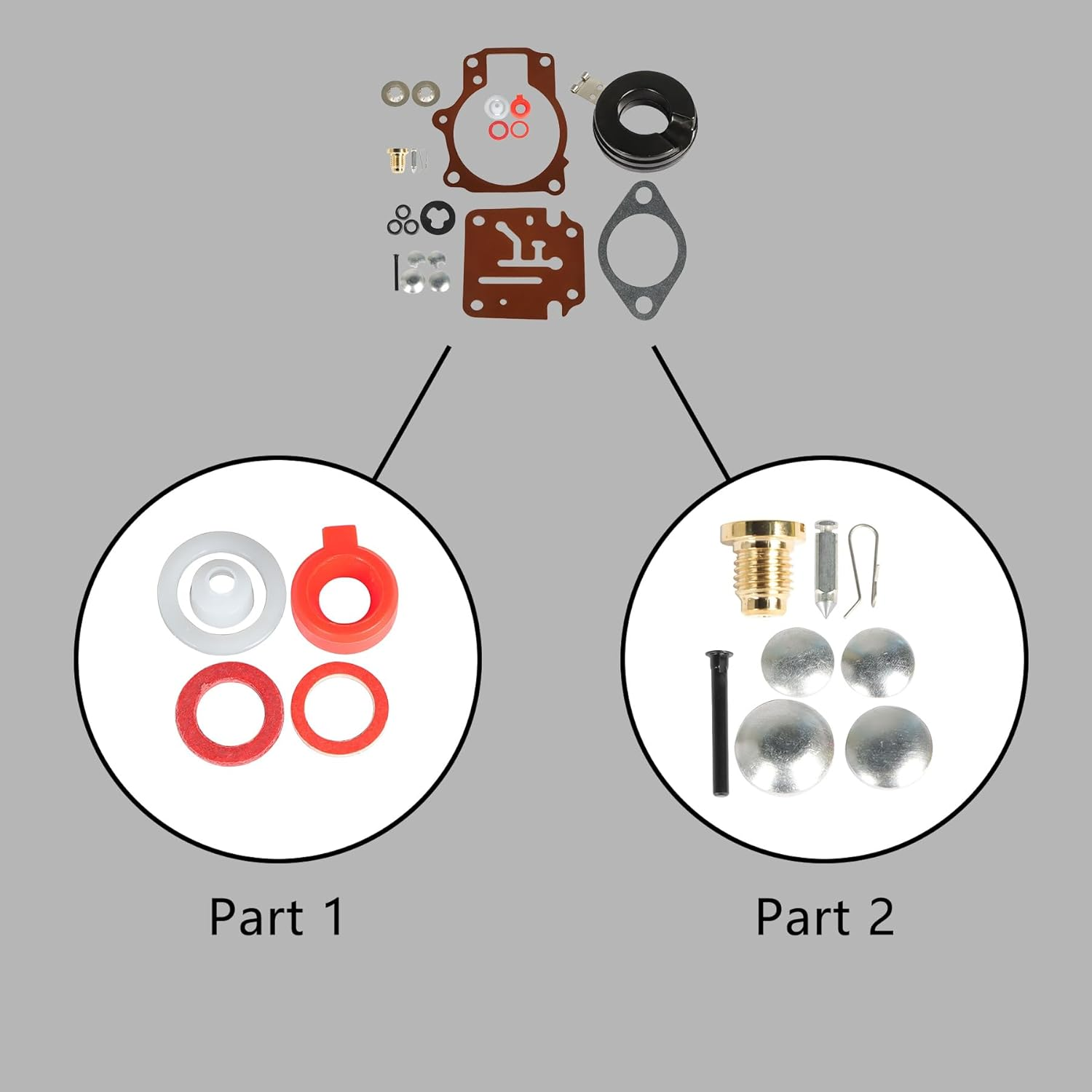 3 X Carburetor Carb Rebuild Repair Kits and Float Fit for Johnson Evinrude 396701 65 70 75 HP