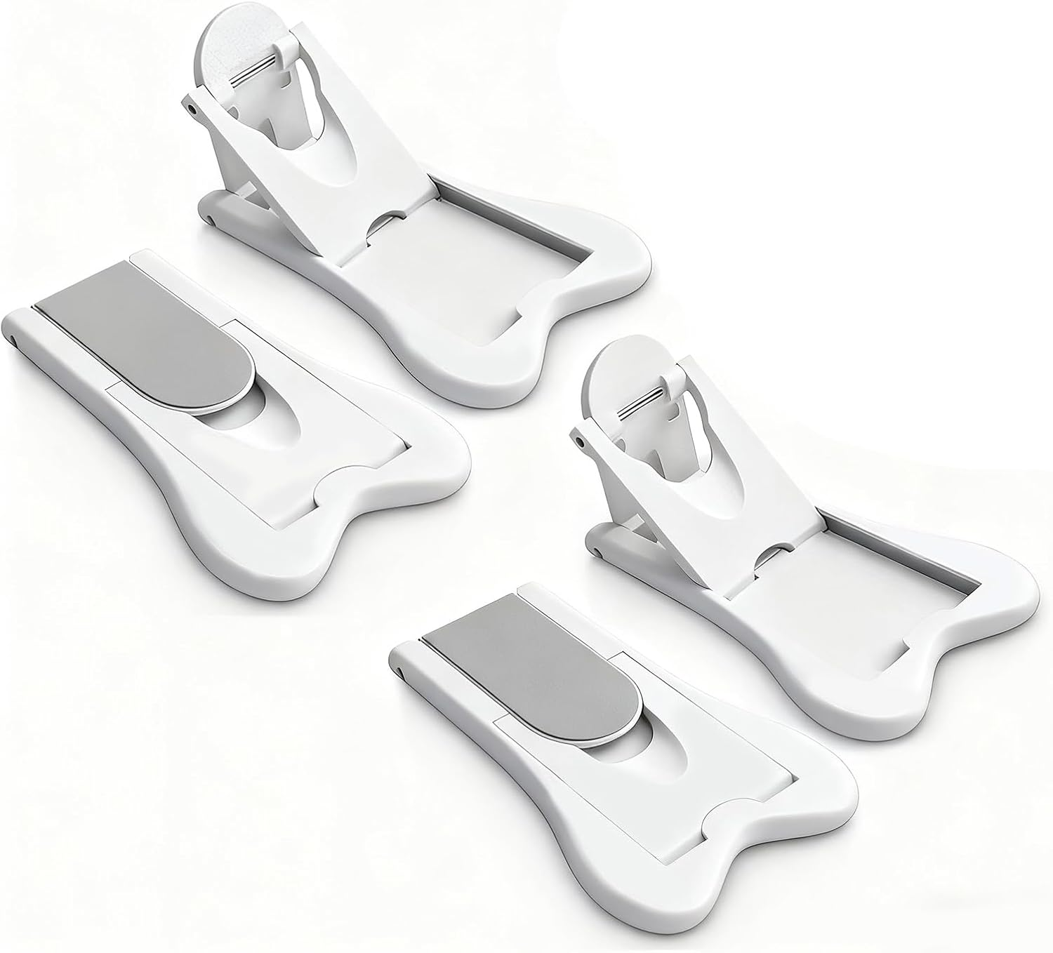 4 Pcs Sliding Door Lock, Child Safety Locks for Sliding Doors, No Drill Installation, Child Proof Cupboard Locks for Kitchen, Bathroom, Laundry, White image number 6