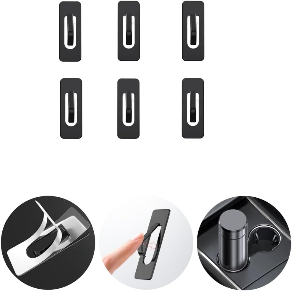 Naisfei 6 Pieces Car Cup Holder Stabilizer,Water Cup Holder Position Limiter,Cup Holder Position Limiter,Car Cupholder Insert, Cup Slot Limiter, Water Bottle Stabilizers Self-Adhesive for Most Cars image number 1