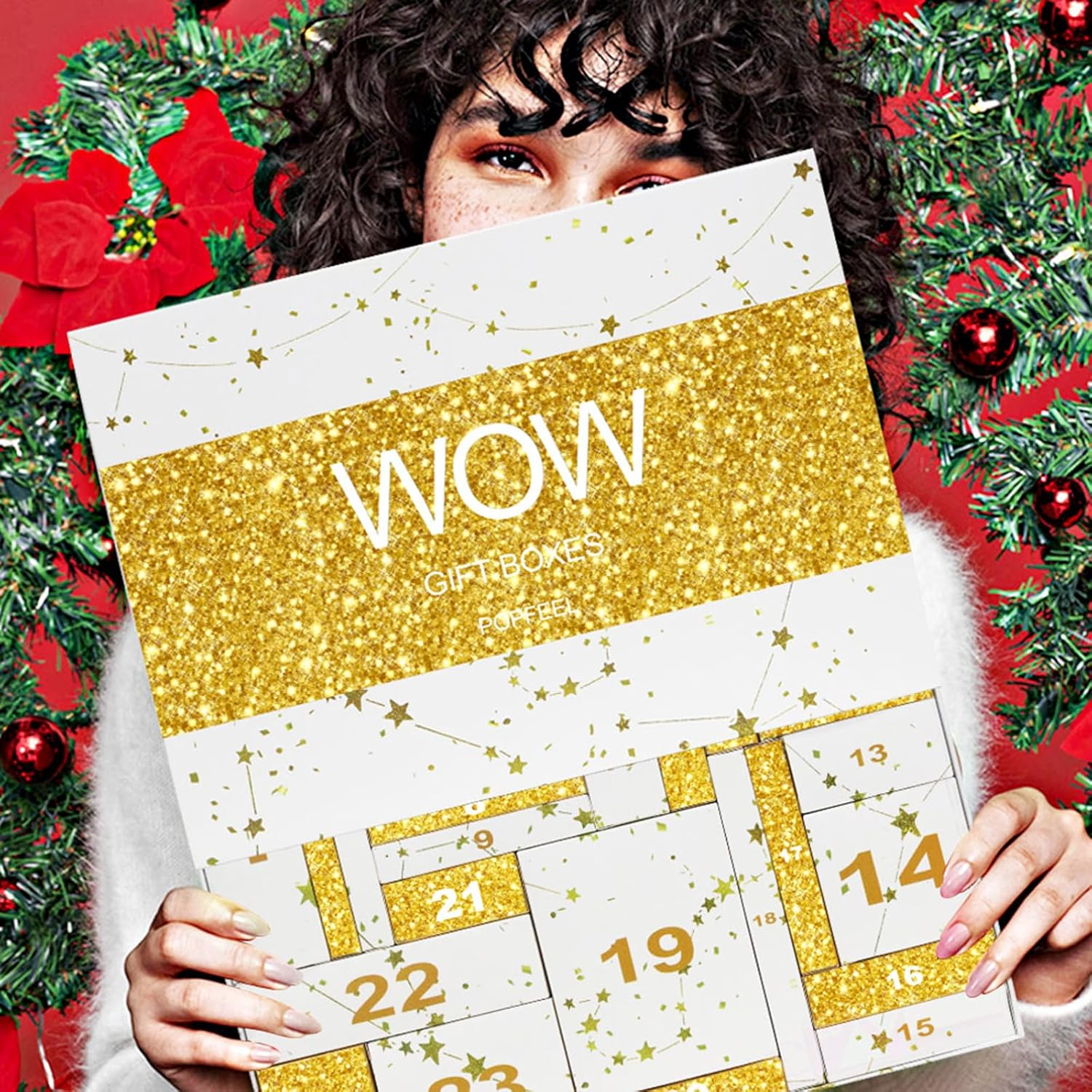 Dynaeuty Christmas Advent Calendar 2025, Christmas Countdown Calendar Surprise Makeup Kit, Xmas Individual Box Calendar for Women Full Kit - C image number 6