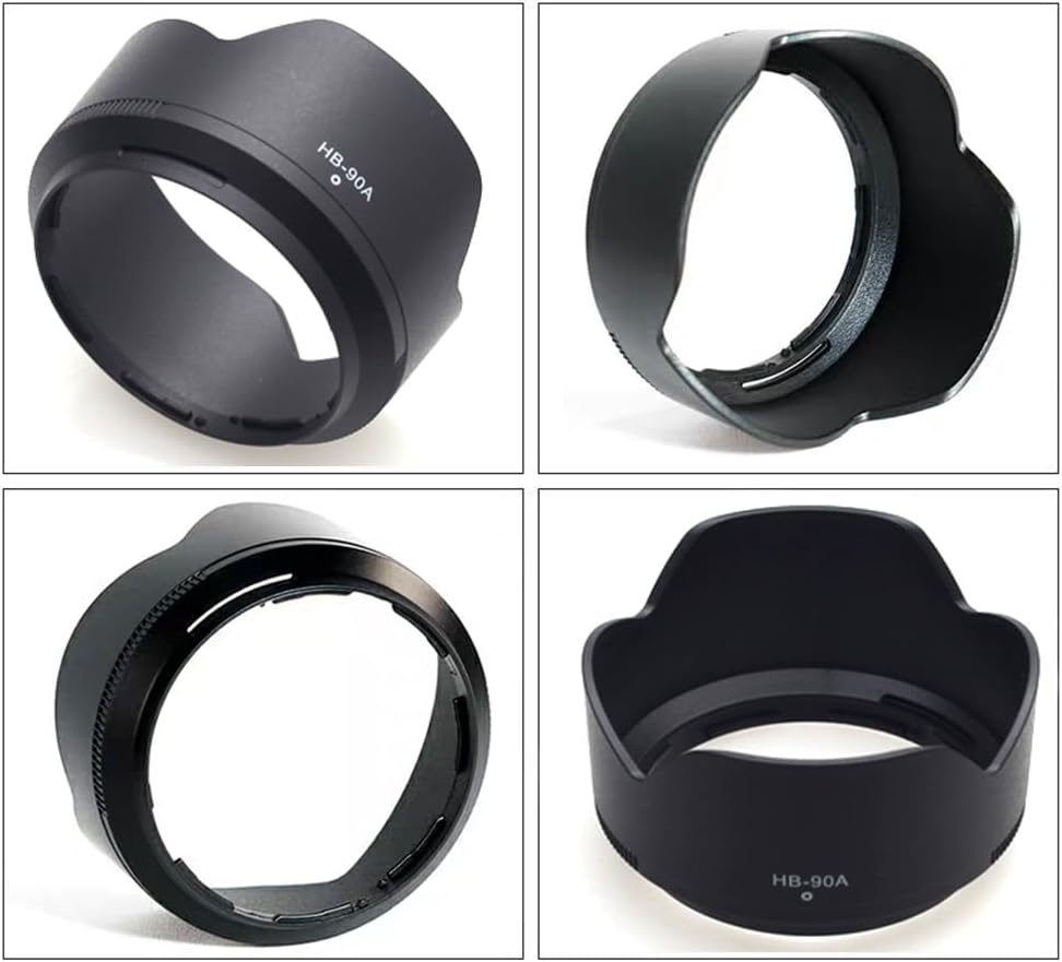 ADQQUI HB-90A Lens Hood & 62Mm Lens Cap Compatible with Nikon Z DX 50-250Mm F/4.5-6.3 VR & Z 50Mm F/1.8 S Lens (1+1 Pack) image number 2