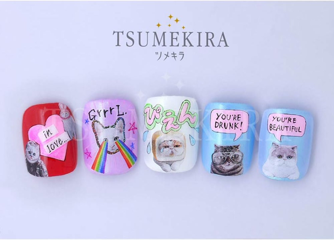 TSUMEKIRA NN-DXD-103 Nail Stickers, Dog X Daisy, Produce 2, Playful Cats image number 1