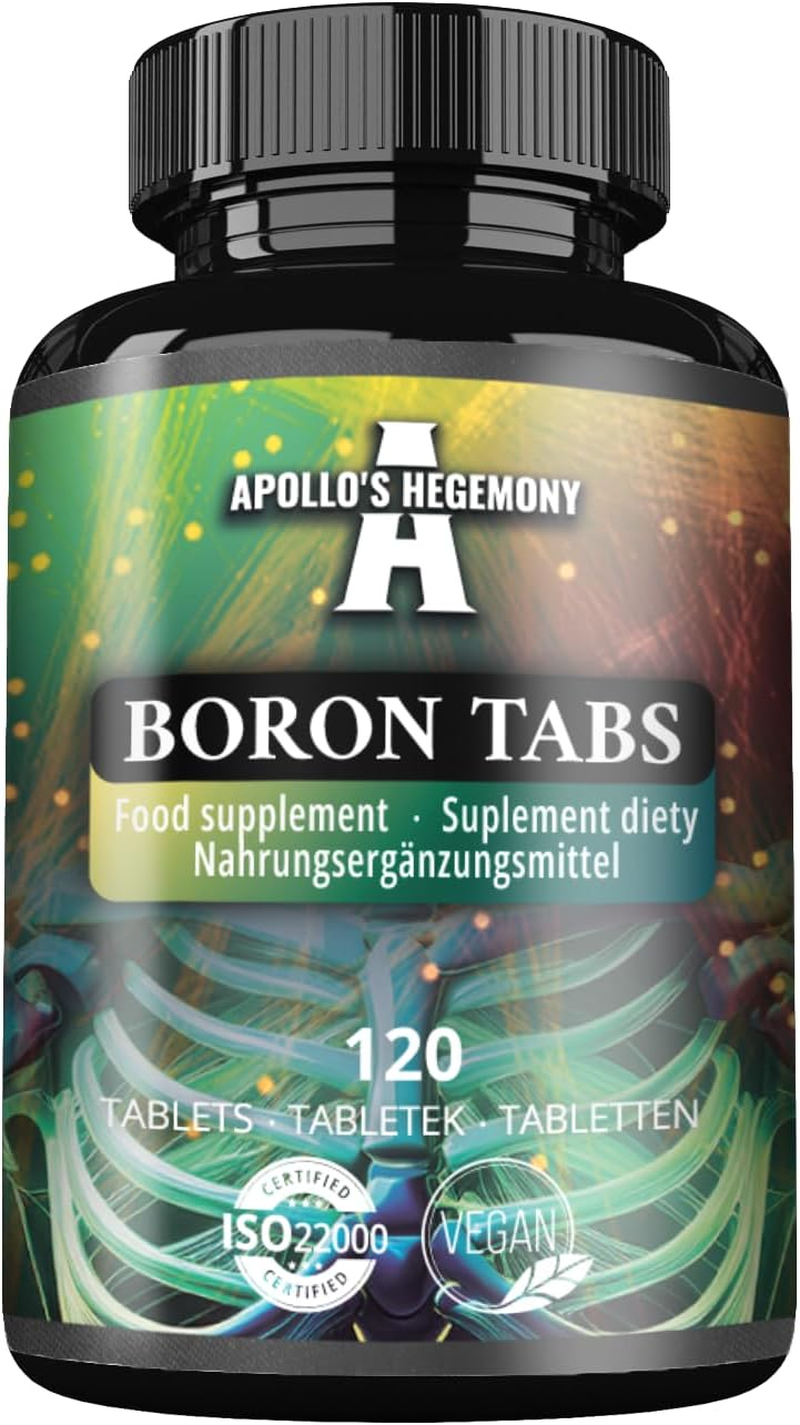 Boron 3 Mg per Serving - 120 Vegan Tablets - 240 Servings - Supports Overall Wellness -By Apollo'S Hegemony