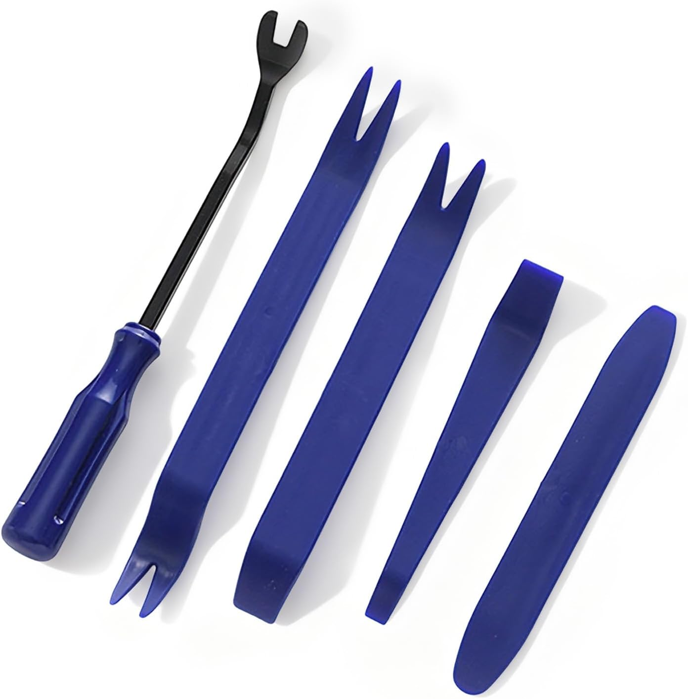 5 Packs Car Trim Removal Tool Kit, Automotive Pry Tool Set with No Scratch Plastic Pry Bar for Interior Panel, Door, Window, Dashboard, Fastener & Molding Removal image number 5