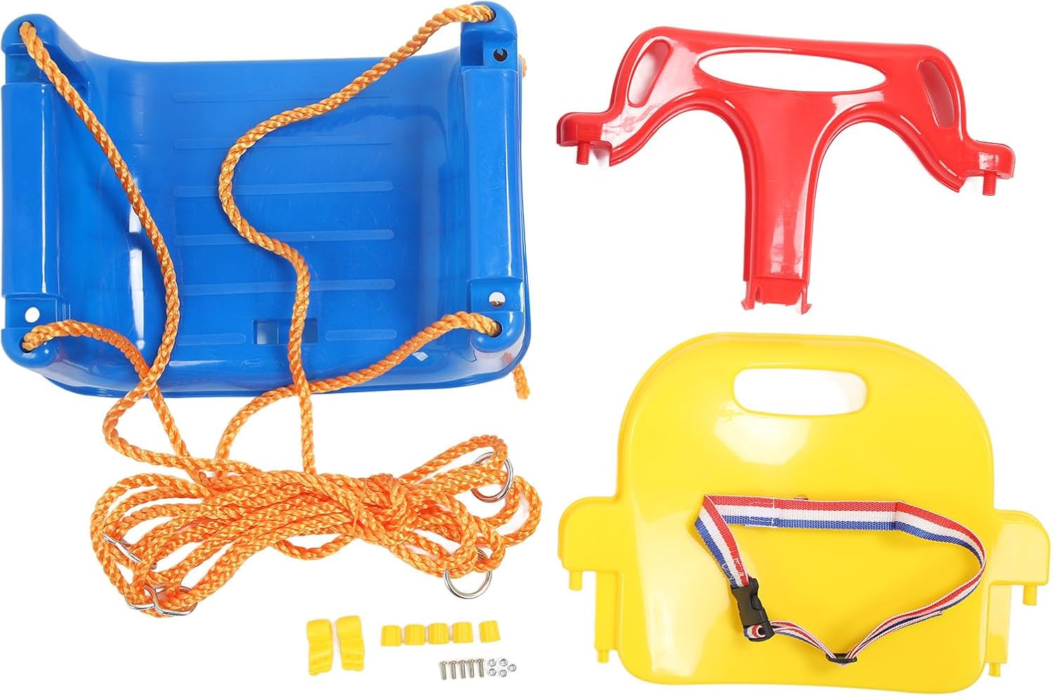 3 in 1 Toddler Swing Set, Heavy Duty Detachable Baby Swing Seat, Ergonomics Arc Shaped Backrest, Rope Length Adjustable, Kids Swing Set for Backyard Playground Indoor Outdoor image number 4