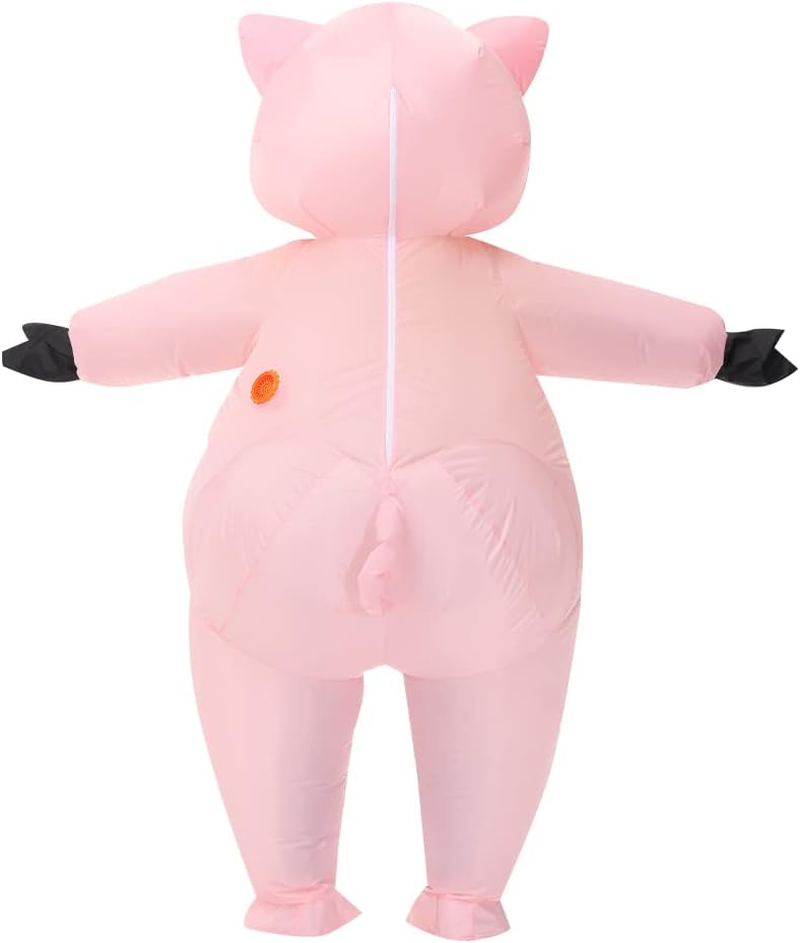 Inflatable Pig Costume Funny Fancy Dress Suitable for Halloween, Christmas, Cosplay Party Unisex for Adult image number 3