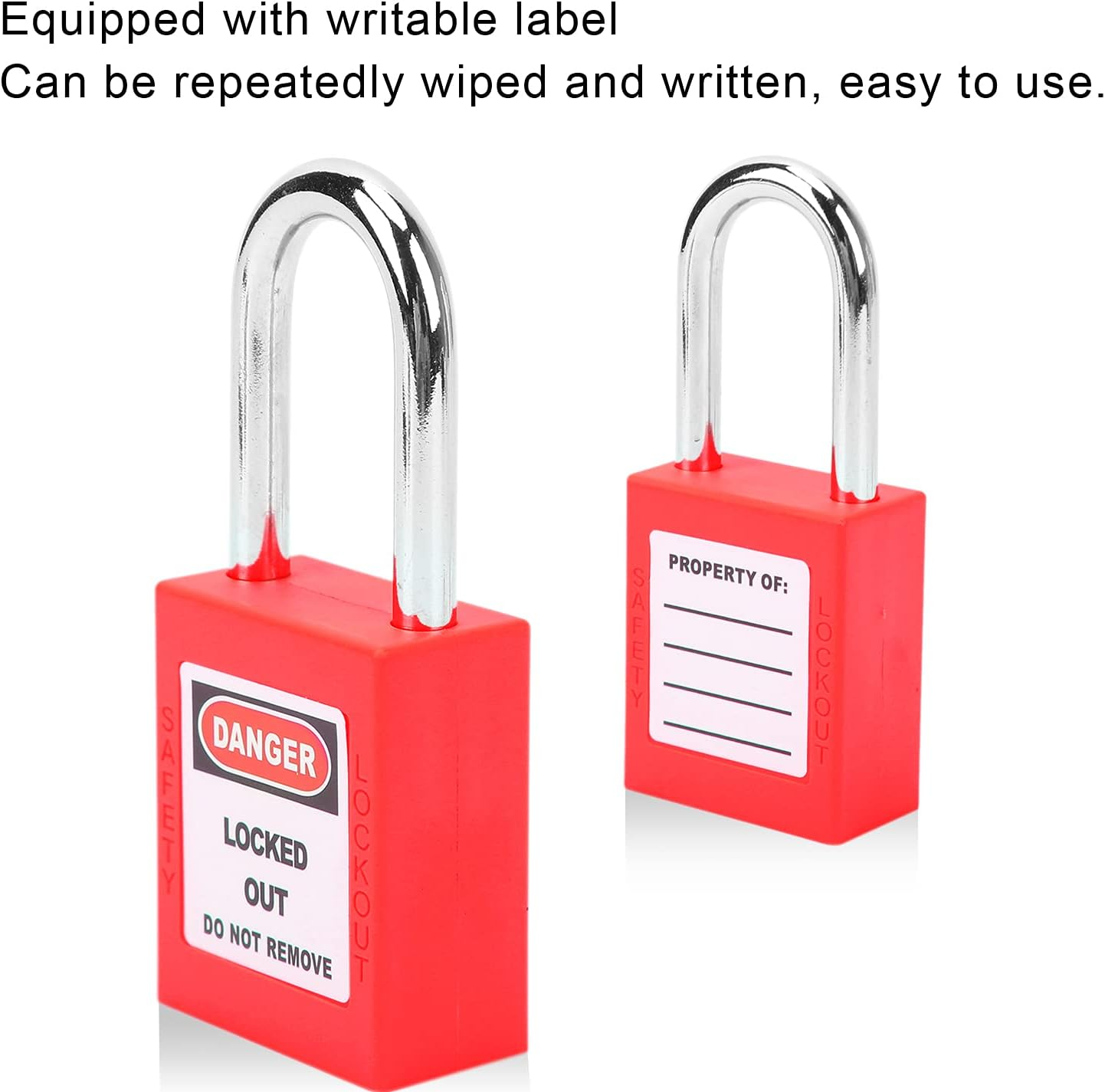 Lockout Tagout Locks, Safety Padlock Set, Locks with Keys for Providing Reliable Security and Preventing Unauthorized Entry into Machinery(Red Color) image number 6