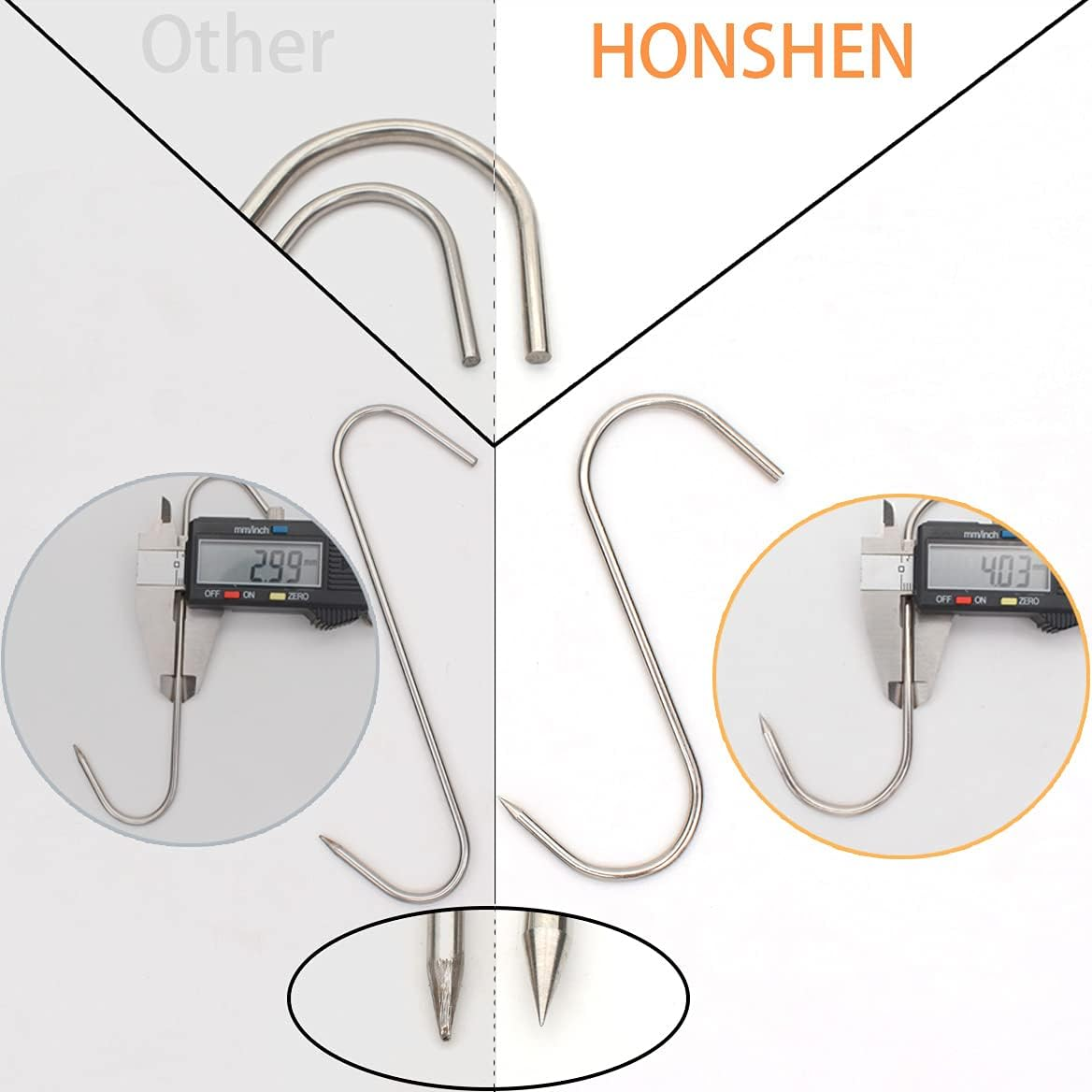 5 Inch Meat Hooks S-Hook Stainless Steel Meat Processing Butcher Hook Pot Hooks image number 1