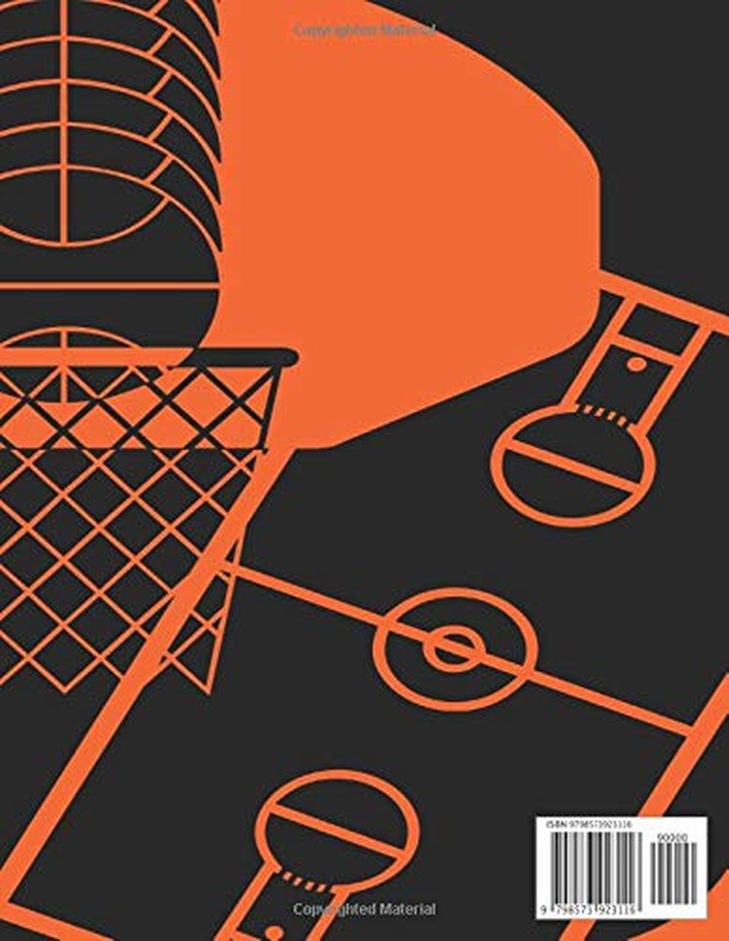 Basketball Playbook: Basketball Playbook Blank Basketball Court Diagrams Notebook
