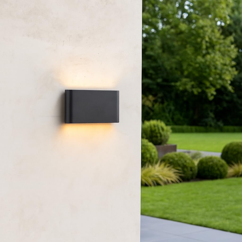 M Ledme LED Wall Light 10W Warm Light 3000K Waterproof IP54 Modern Design for Garden, Patio, Entryway and Patio image number 1