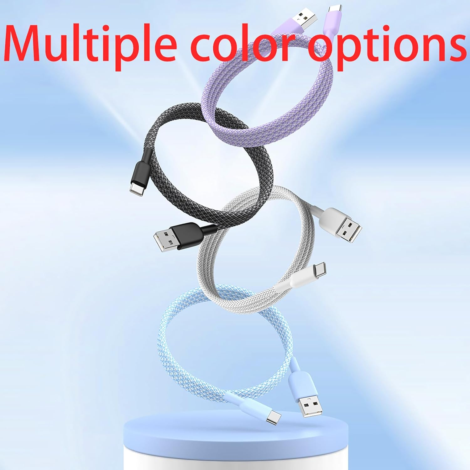 USB Type C Cable 2Pack, Tunghey USB C Charger Cable Nylon Braided Fast Charging Sync Cord Compatible 16/15 Pro Max Galaxy S10 S9 S8 Plus,Note 9 8,Pixel 2 XL (Black, 1M) image number 6