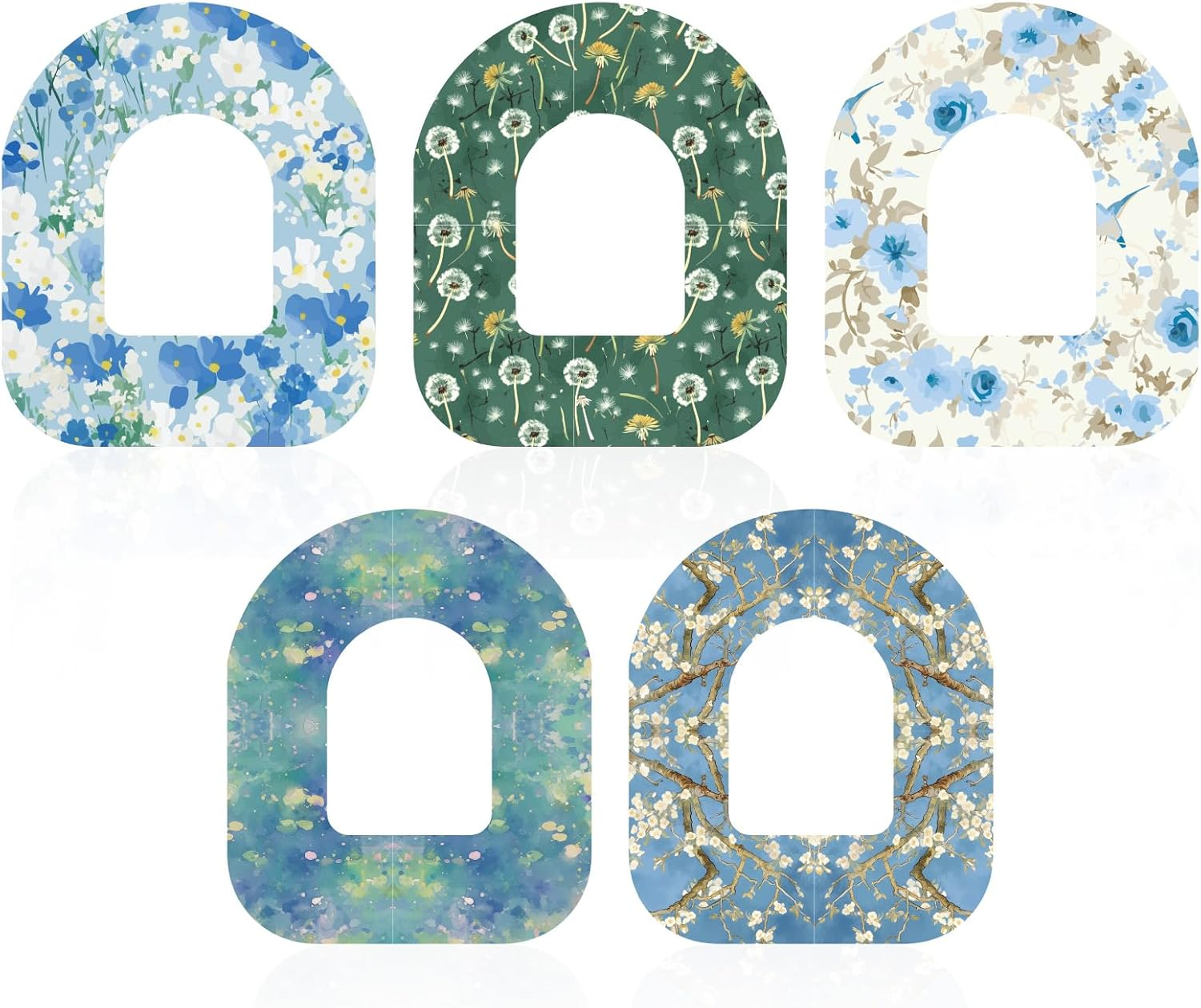 25Pcs Adhesive Patches for Omnipod 5, Sensor Patches Waterproof & Breathable CGM Overpatch Sensor Cover Compatible with Omnipod 5 (Oil Painting Style) image number 1