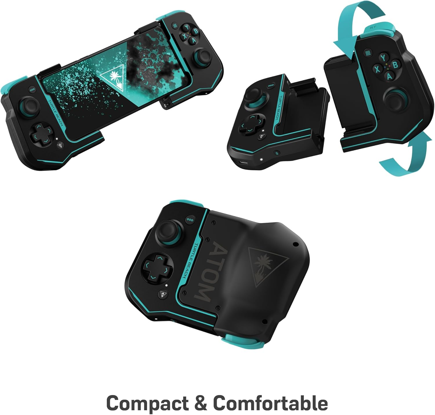 Turtle Beach Atom Game Controller for Android Phones - Black/Teal - Atom Red image number 3