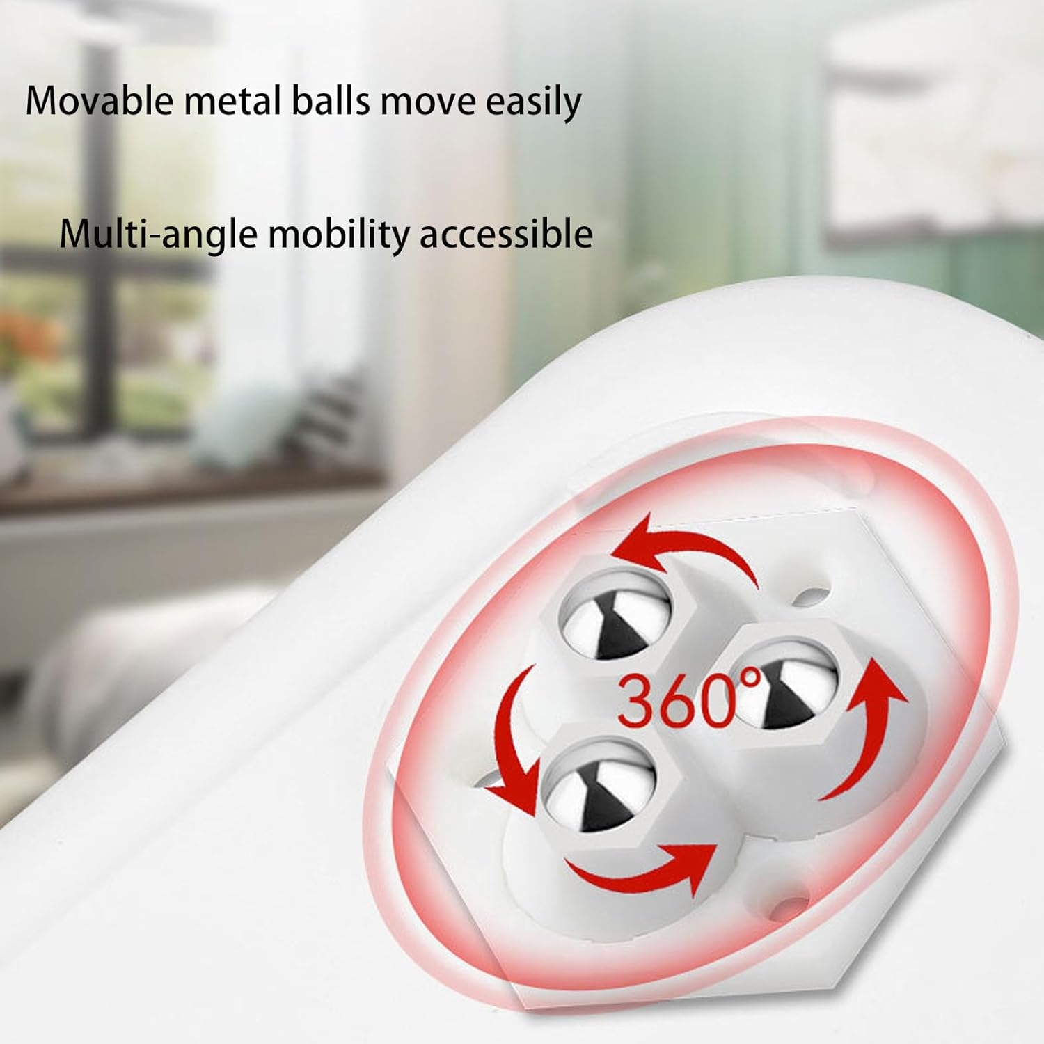 Mini Casters 12Pcs 360&deg;Rotation Self Adhesive Caster Wheels Pulley Wheel Rollers Stainless Steel Swivel Wheels for Kitchen Counter Trash Can Storage Box Furniture(Black) image number 2