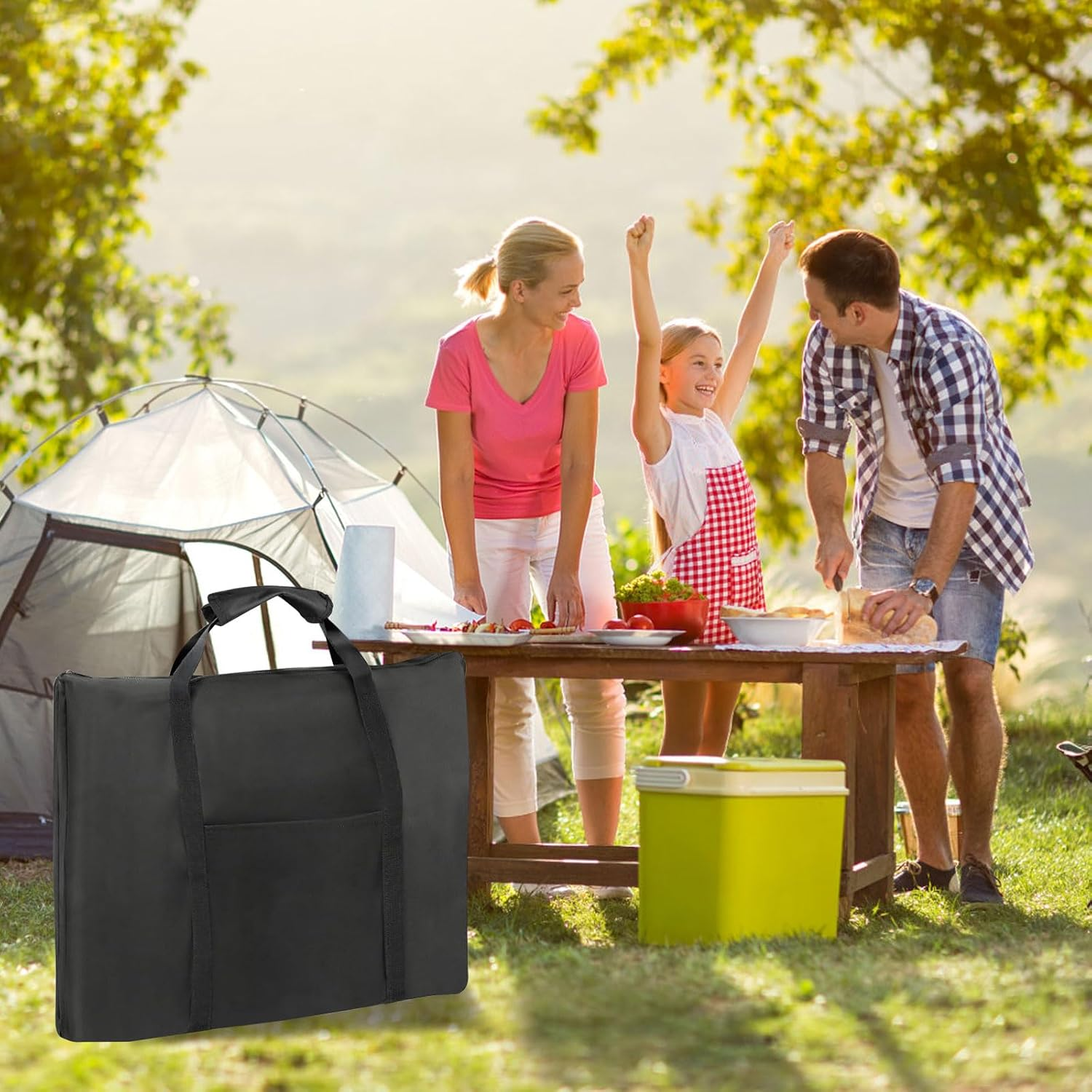 Griddle Cover Compatible with Weber Spirit 300 Series (Only Cover),Waterproof Cover for Weber Genesis 300 Series Griddle,Full-Size Storage Bag for Flat Top Griddle - (26X1.5X19In) image number 1