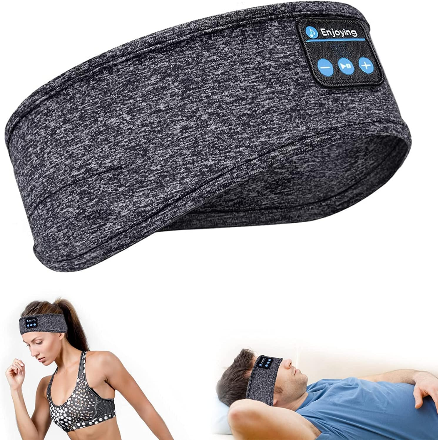 Sleeping Headphones Bluetooth Headband, Wireless Headband Headphones Sports Headband with Ultra-Thin HD Stereo Speakers for Gift, Sleeping, Workout, Jogging, Yoga, Beauty, Insomnia, Travel, Meditation image number 4