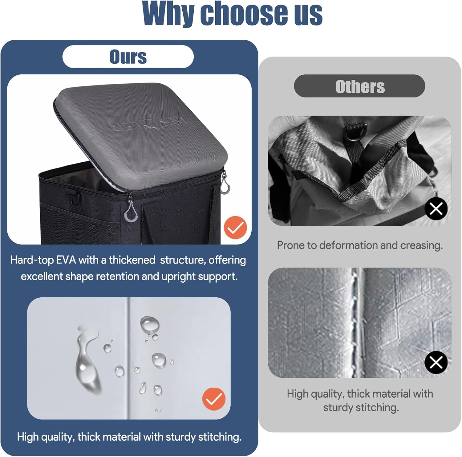 INSMEER Cooler Bag 40L, Large Cooler Bags Insulated with Hard Lid, Soft Cooler Bag Leakproof/Collapsible/Portable Cooler Backpack,With Bottle Opener, Suitable for Beach Camping Picnics image number 4