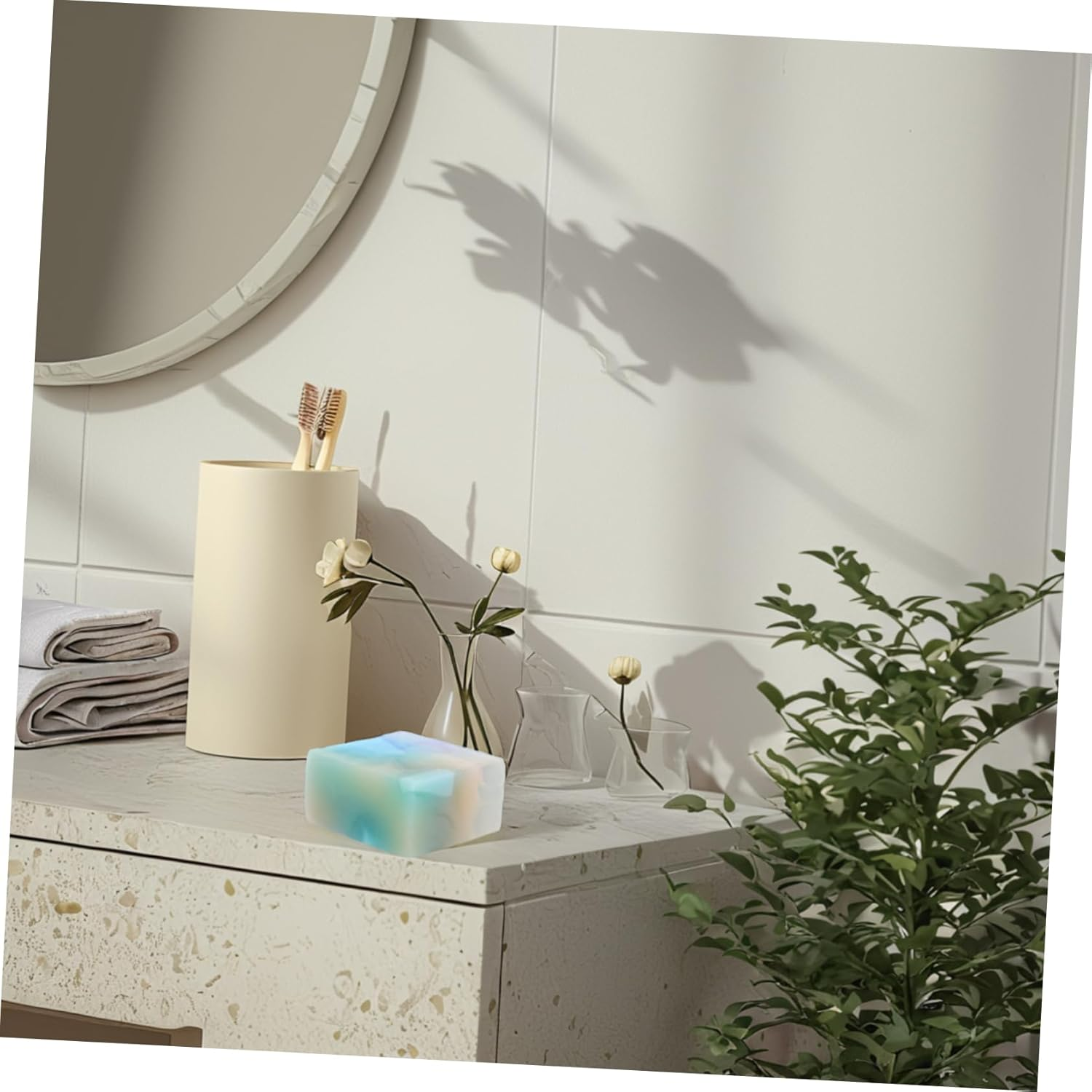 Healvian Essential Oil Handmade Soap Bar 100G Iceberg Flame (Basil Mint) Natural Bath Soap for Men and Women Moisturizing image number 4