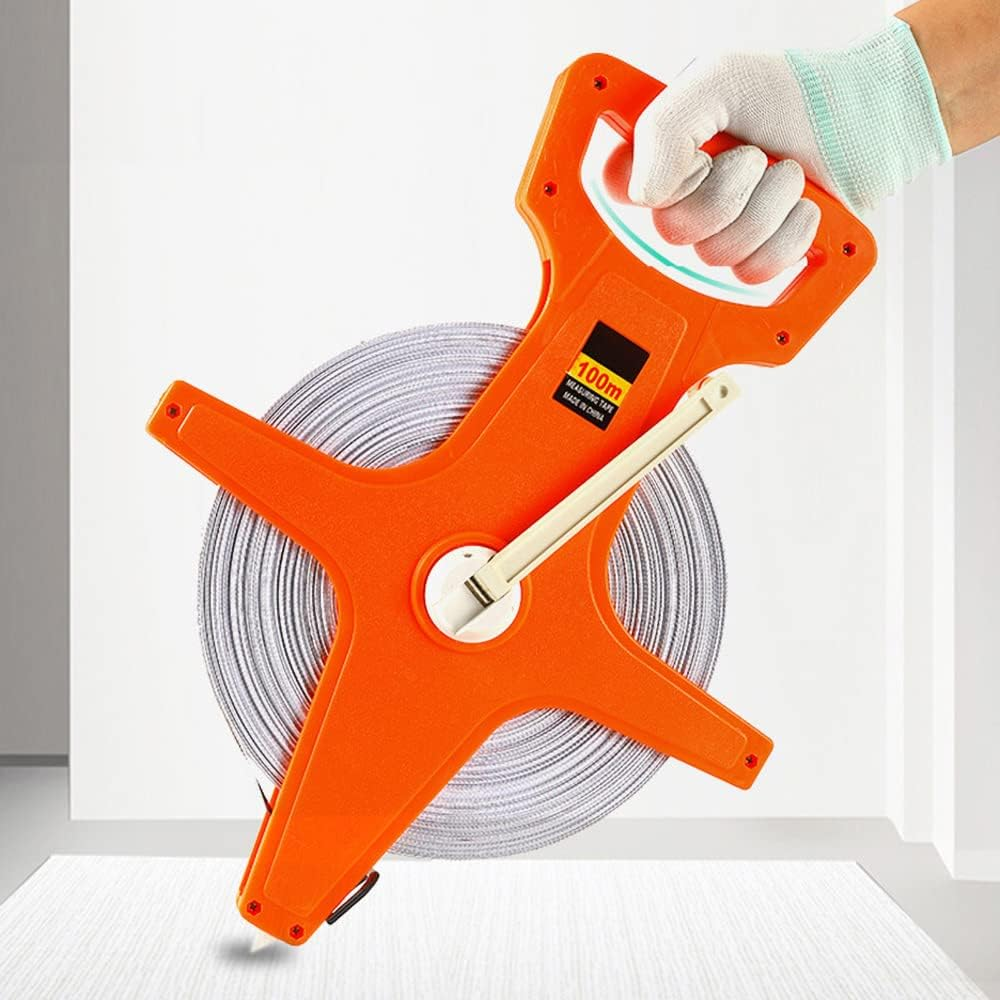 Tape Measure 100M Fiberglass Open Reel Measuring Metric Imperial New image number 1