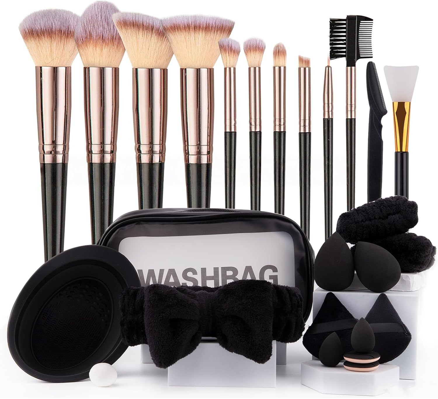 Makeup Brush Set, Professional Makeup Brushes Set, Gift Set for Face, Foundation, Blush, Eyeshadow, Contour, Concealer, Whitening, Beauty Egg, Random Colour #4 image number 4