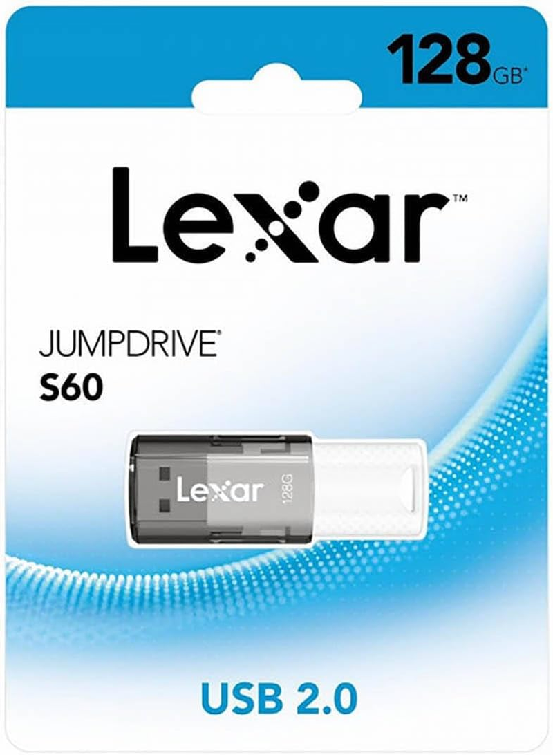 Lexar Jumpdrive S60 USB 2.0 Flash Drive, 128GB