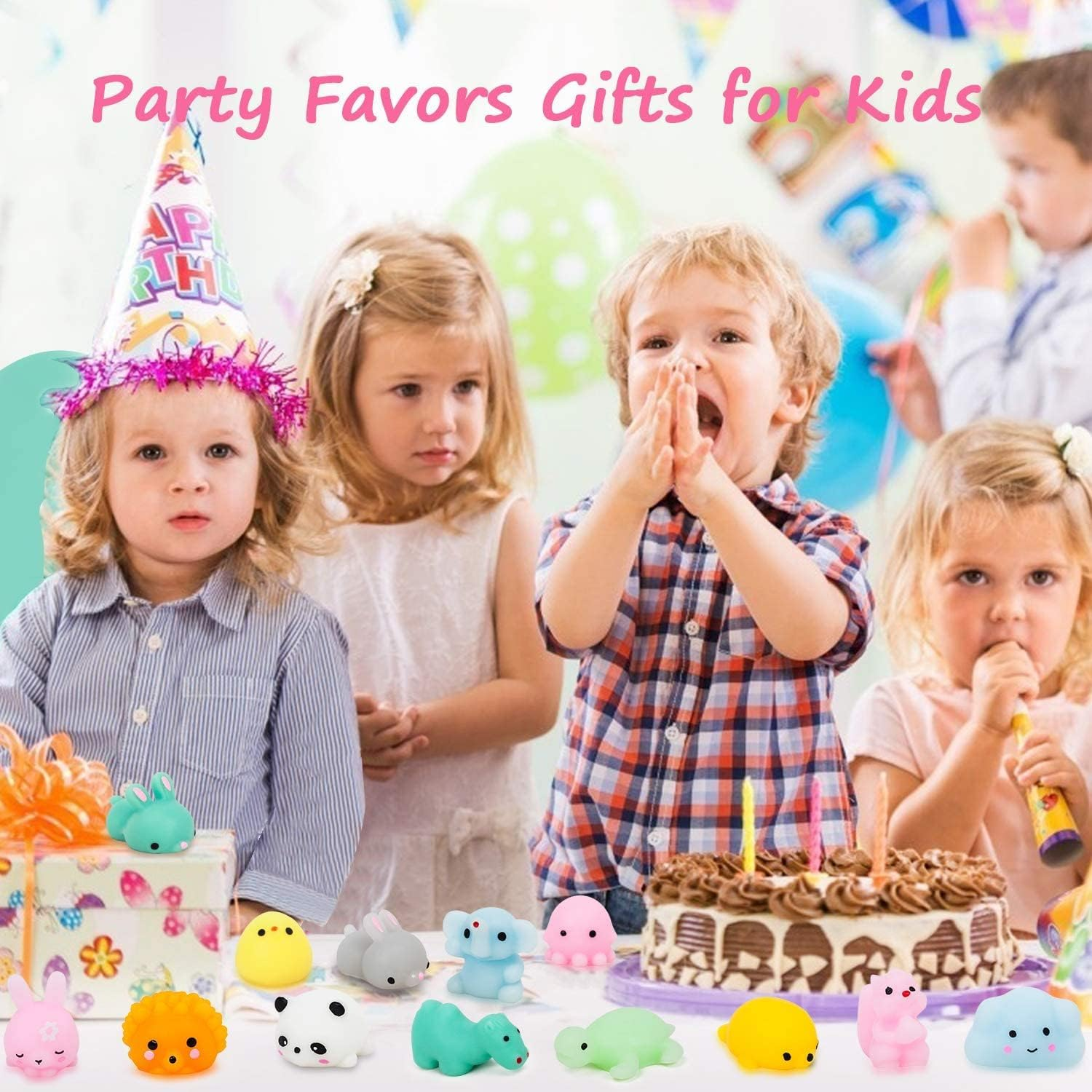 Squishies Mochi Squishy Toys 35Pcs Party Favors for Kids Mini Squishy Kawaii Mochi Animal Squishies Cat Unicorn Squishy Mini Squeeze Stress Relief Toys for Kids Adults Treasure Box Toys, Random image number 4