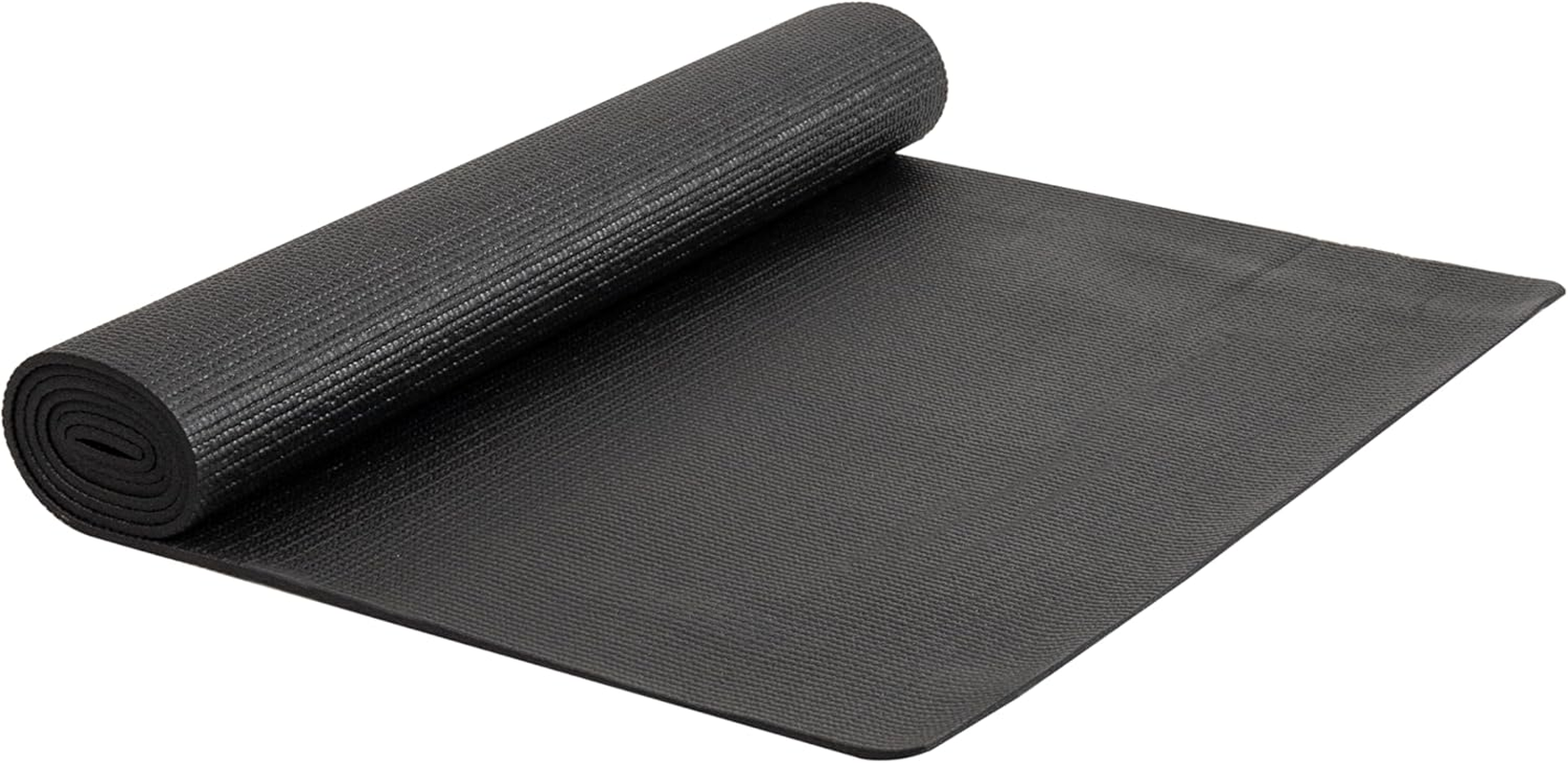Mind Reader YOGAPVC-BLK All Purpose Extra Thick Yoga Fitness & Exercise Mats with Carrying Strap, High Density Anti-Tear image number 6