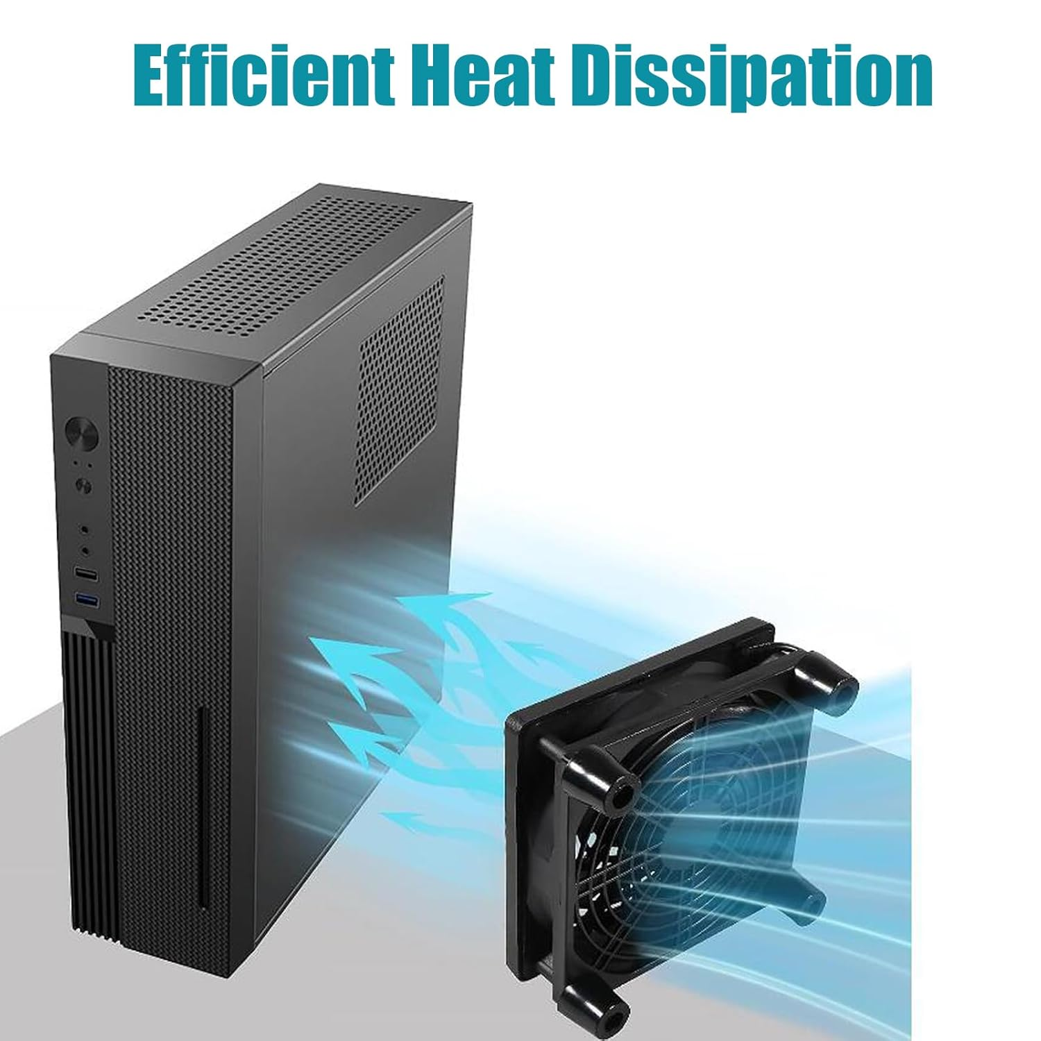 DIANN 2Pcs 120Mm Computer PC Fan USB Powered Fans 120X25Mm Computer Cooling Fan for Desktop, Laptop, Refrigerator, Power Inverter, Server image number 1