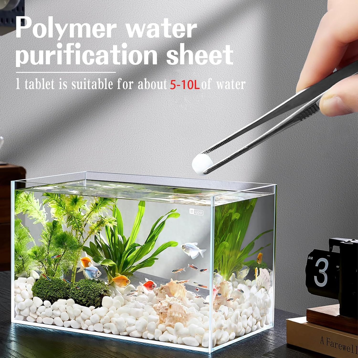 2025 New Portable Aqua Water Purification Tablets, Polymer Water Purification Tablets, Powerful Aquarium Water Purifications Tablet for Fish Tank, Remove All Kinds of Turbidity (2 Bottle) image number 5