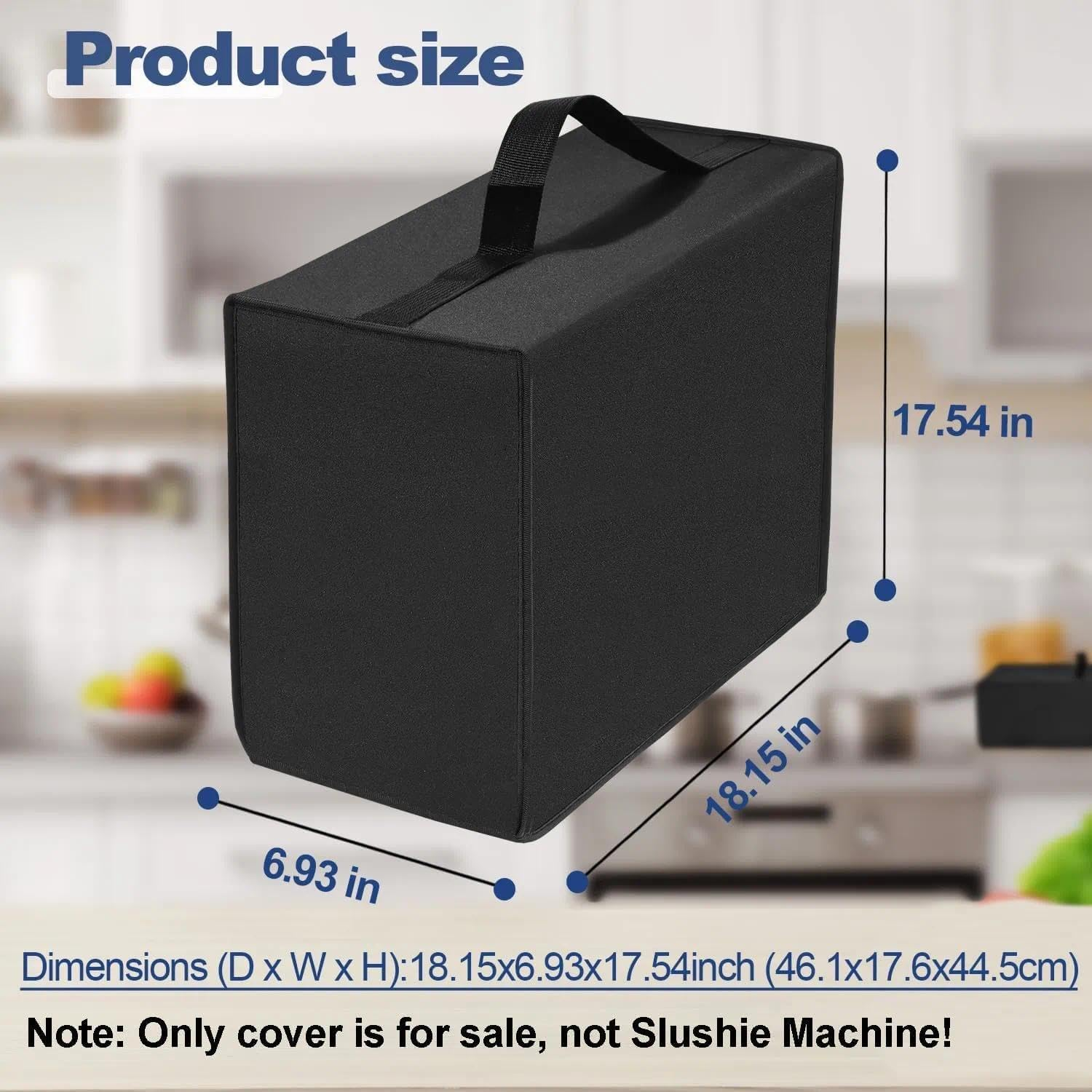 Slushie Machine Dust Cover &ndash; Heavy Duty Waterproof Cover for Ninja Slushie Machine, Compatible with FS301C/FS301 Slushi Ice Cream Maker (Black) &ndash; Fengea image number 5