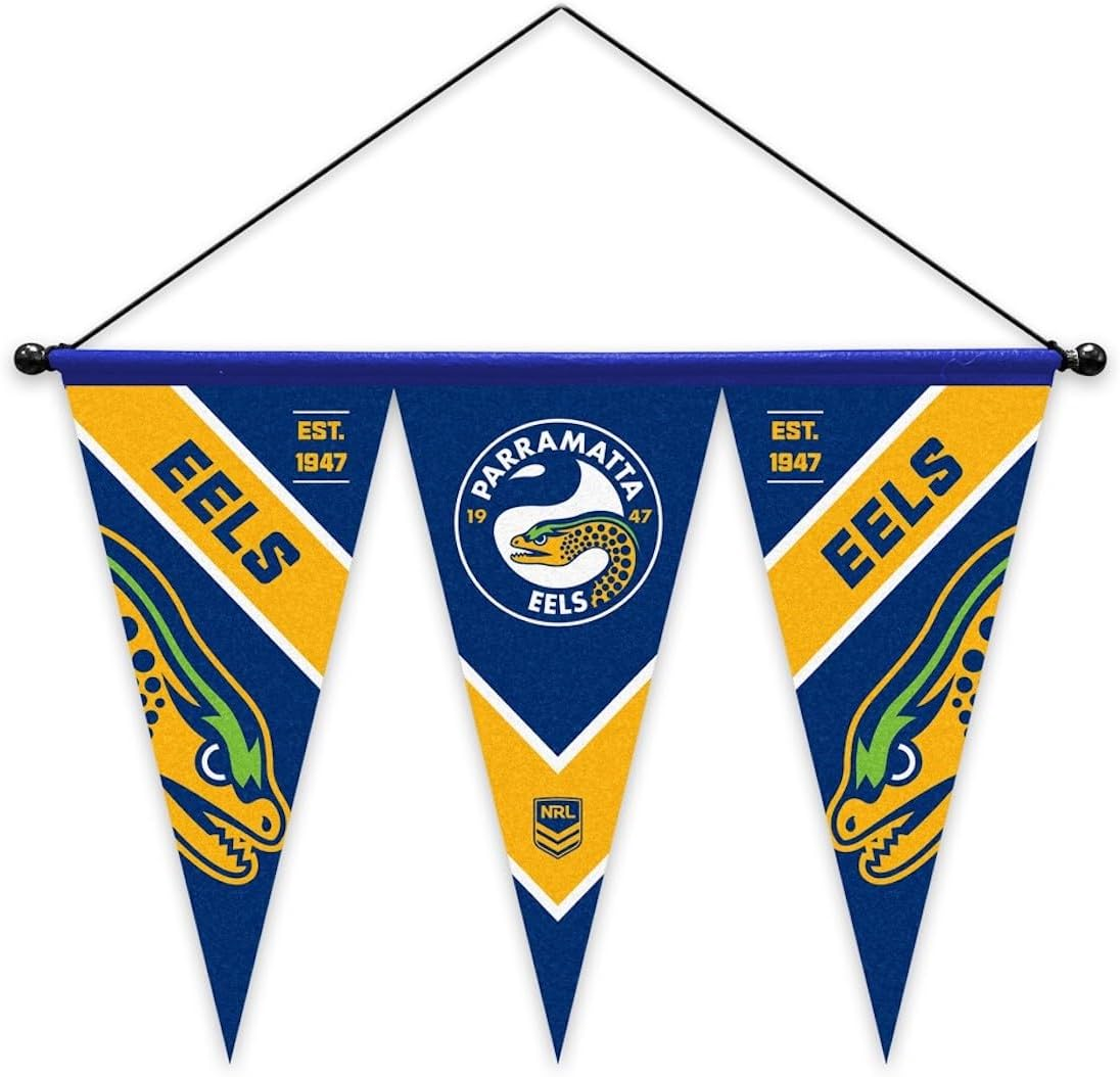 Parramatta Eels NRL Rugby League Set of 3 Felt Wall Pennant image number 1