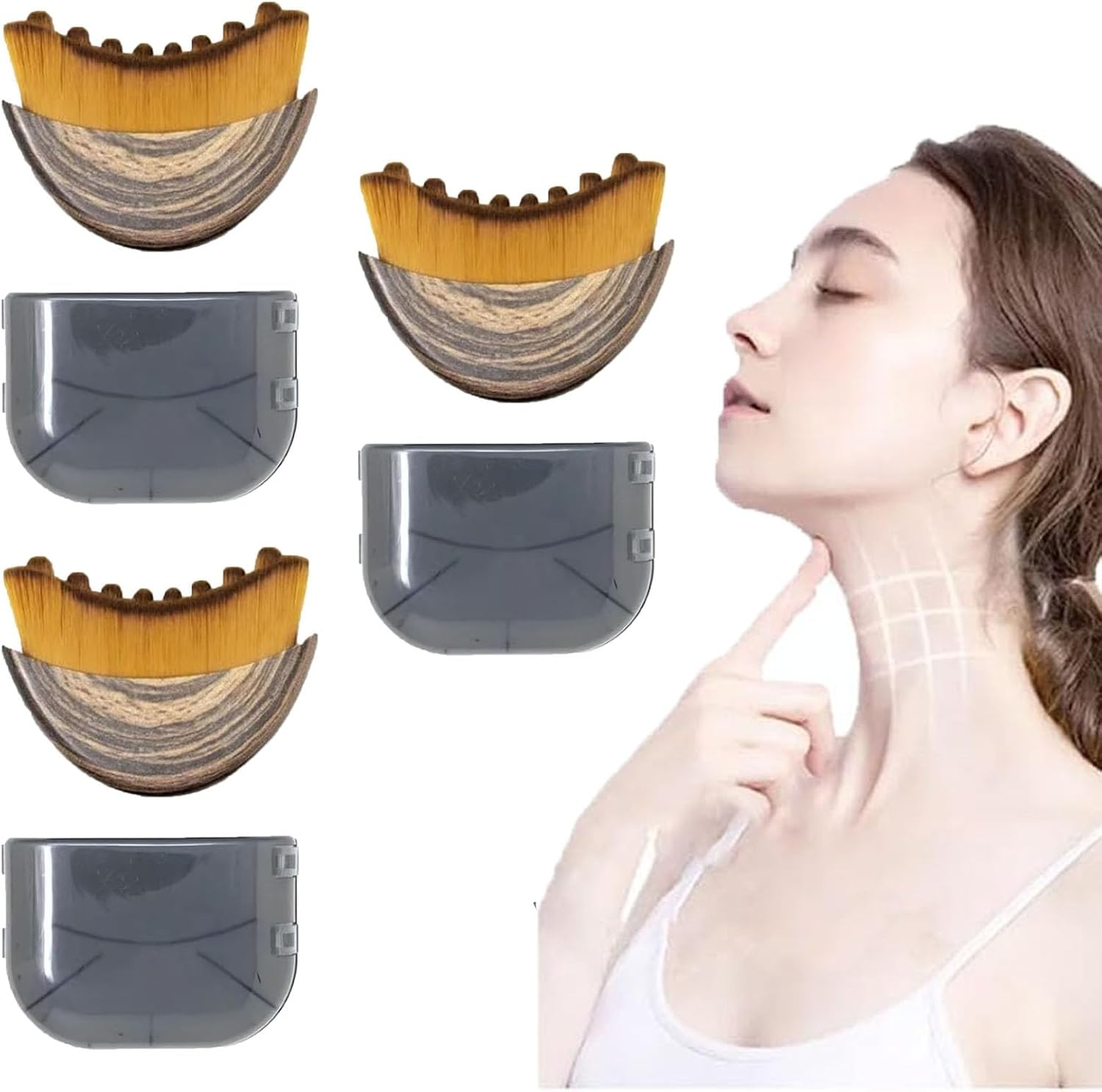 Lymphatic Contour Face and Body Brushes, the Lymphatic Drainage Massager for Face, Chin & Jawline Sculpting, Designed for the Face，Ergonomically Designed to Fit the Skin Precisely and Relieve Fatigue (1) image number 1
