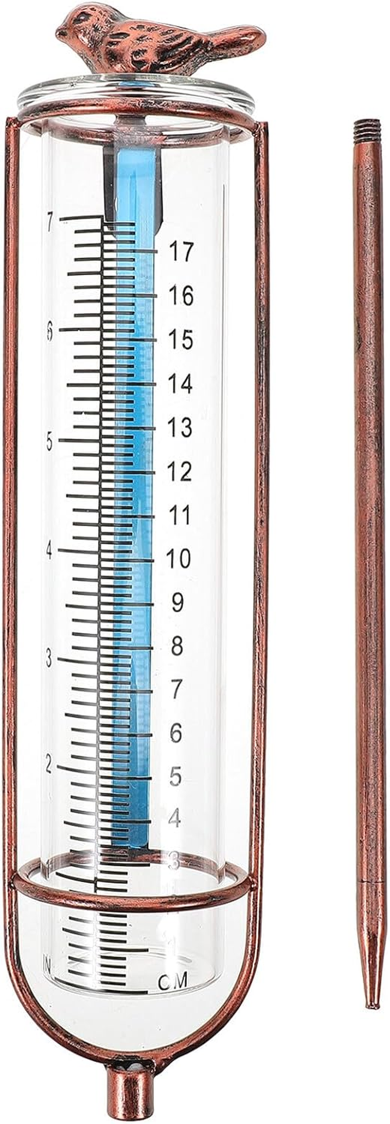 Ibasenice Replacement Rain Gauge Glass Tube with Graduated Test Tube Design for Outdoor Garden Lawn Farm Iron and Glass Construction Stable Measurement Tool for Accurate Rainfall Monitoring image number 5
