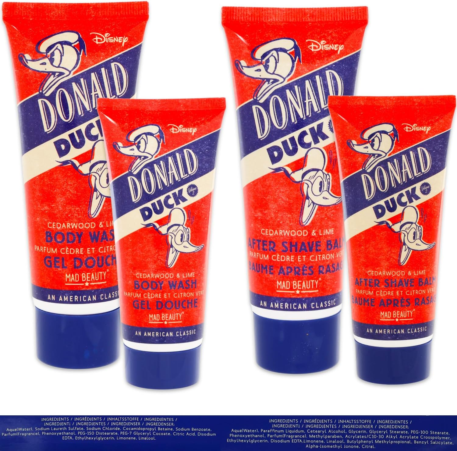 Donald Duck Bathroom Shower Set for Men - Bundle with Body Wash, after Shave Balm, Loofah, Storage Bag, Bar Soap, and More | Disney Donald Duck Mens Shower Kit image number 5