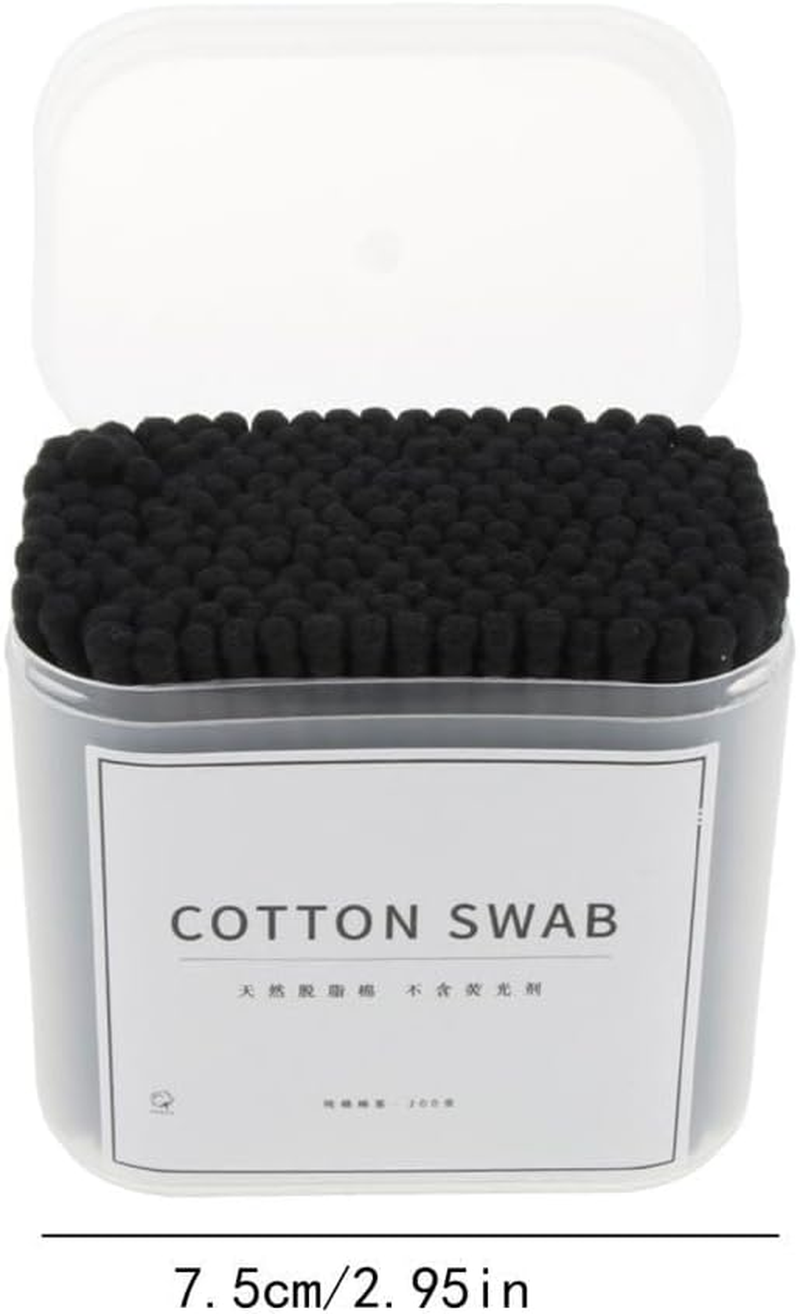 Koolsoo 200X Dual Head Cotton Buds Sticks Wooden Makeup, Black, as Described image number 6