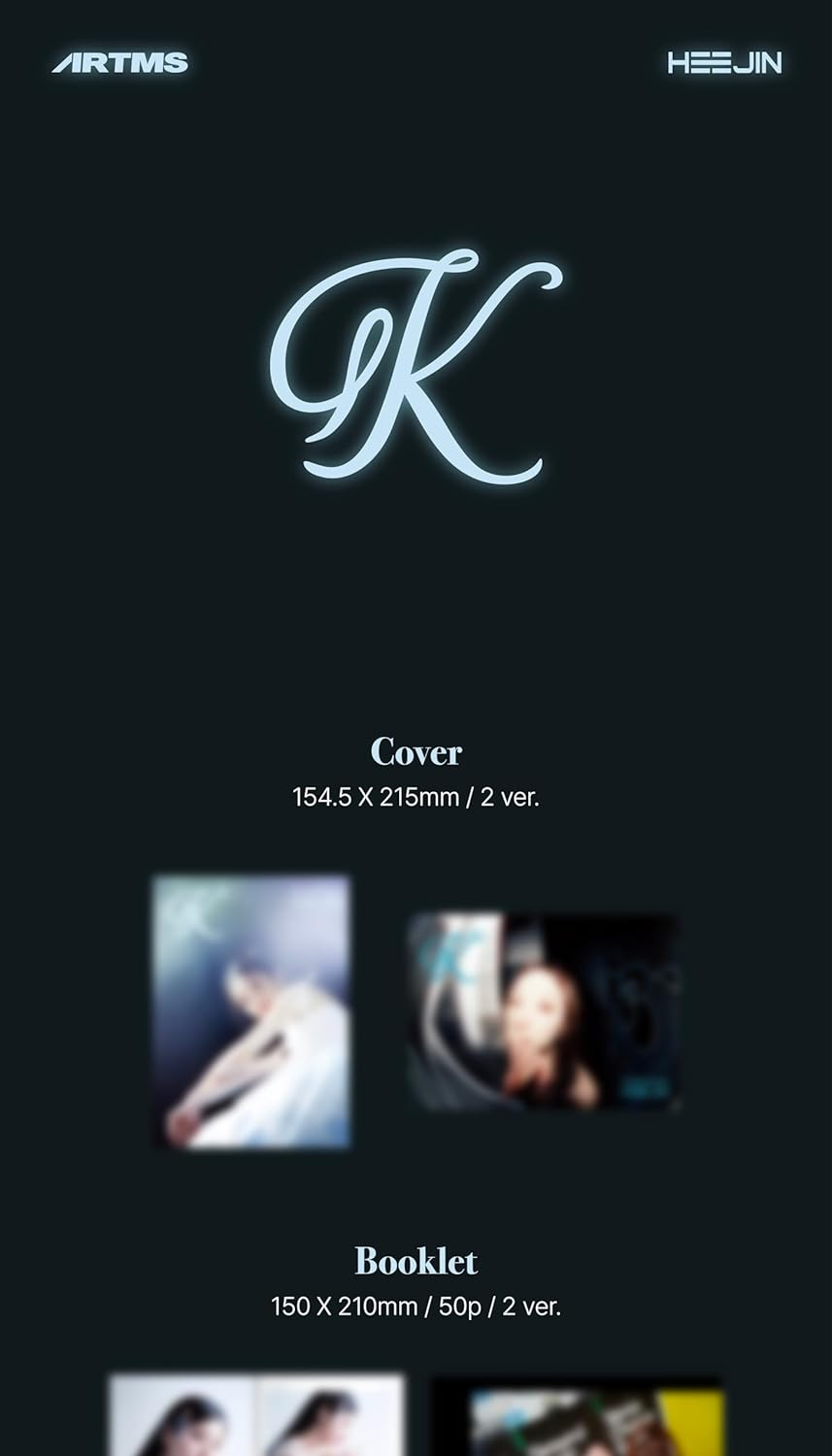 HEEJIN K 1St Mini Album B Version Cd+1P Folded Poster on Pack+50P Booklet+1Ea Special Class Objekt+1Ea Sticker+1P Clear Photocard+1Ea Photo Stand+Tracking Sealed