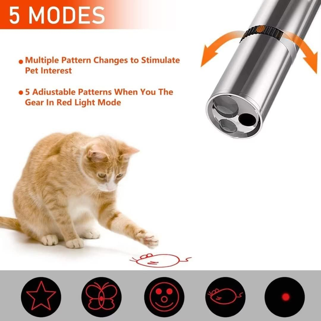 Laser Pointer Cat Toy,Cat Toy Interactive Red Dot Dog Laser Pointer Toys for Indoor Cat and Dog Play,Usb Recharge Long Range 3 Modes Lazer Playpen image number 6
