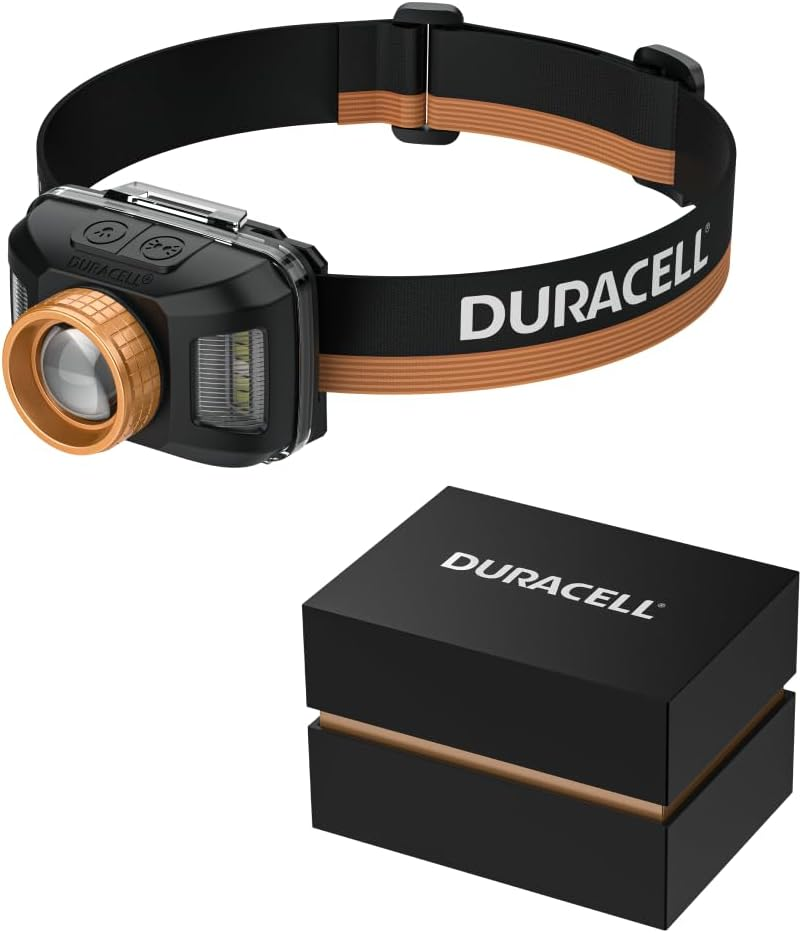 Duracell DH850R Pro LED Headlamp - 850 Lumens, Focusable, 50 M Beam Range, Red Light Function, Dualpower, USB-C Rechargeable, Lithium Battery, Various Light Modes, Includes Gift Box image number 3